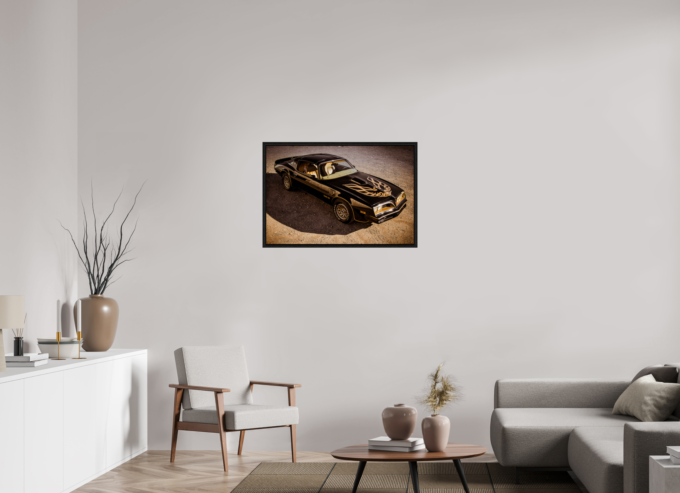 90 x 60 cm, Floater Frame Pontiac Trans Am Firebird | Bandit