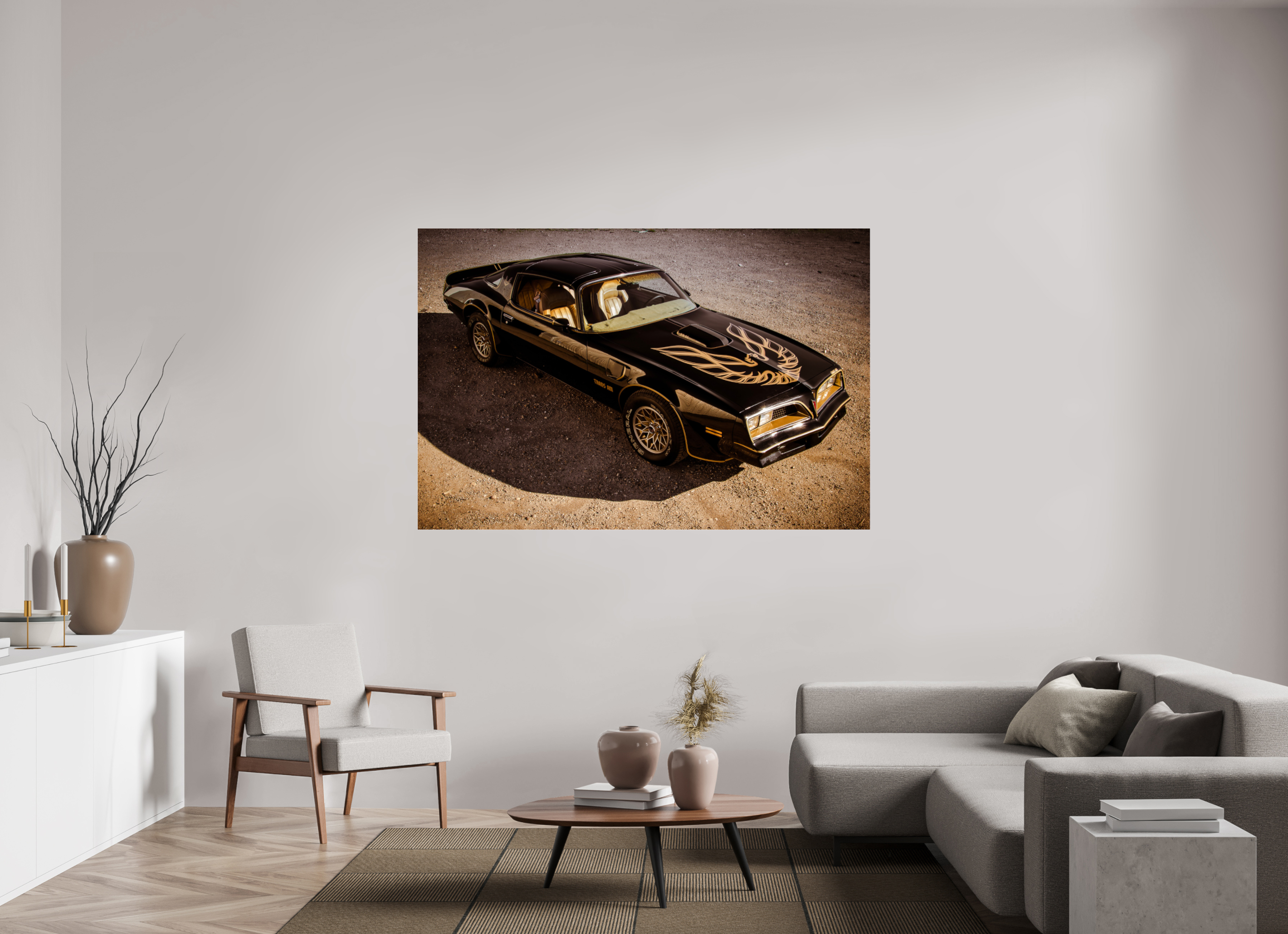180 x 120 cm, Photo Print Under Acrylic Glass Pontiac Trans Am Firebird | Bandit