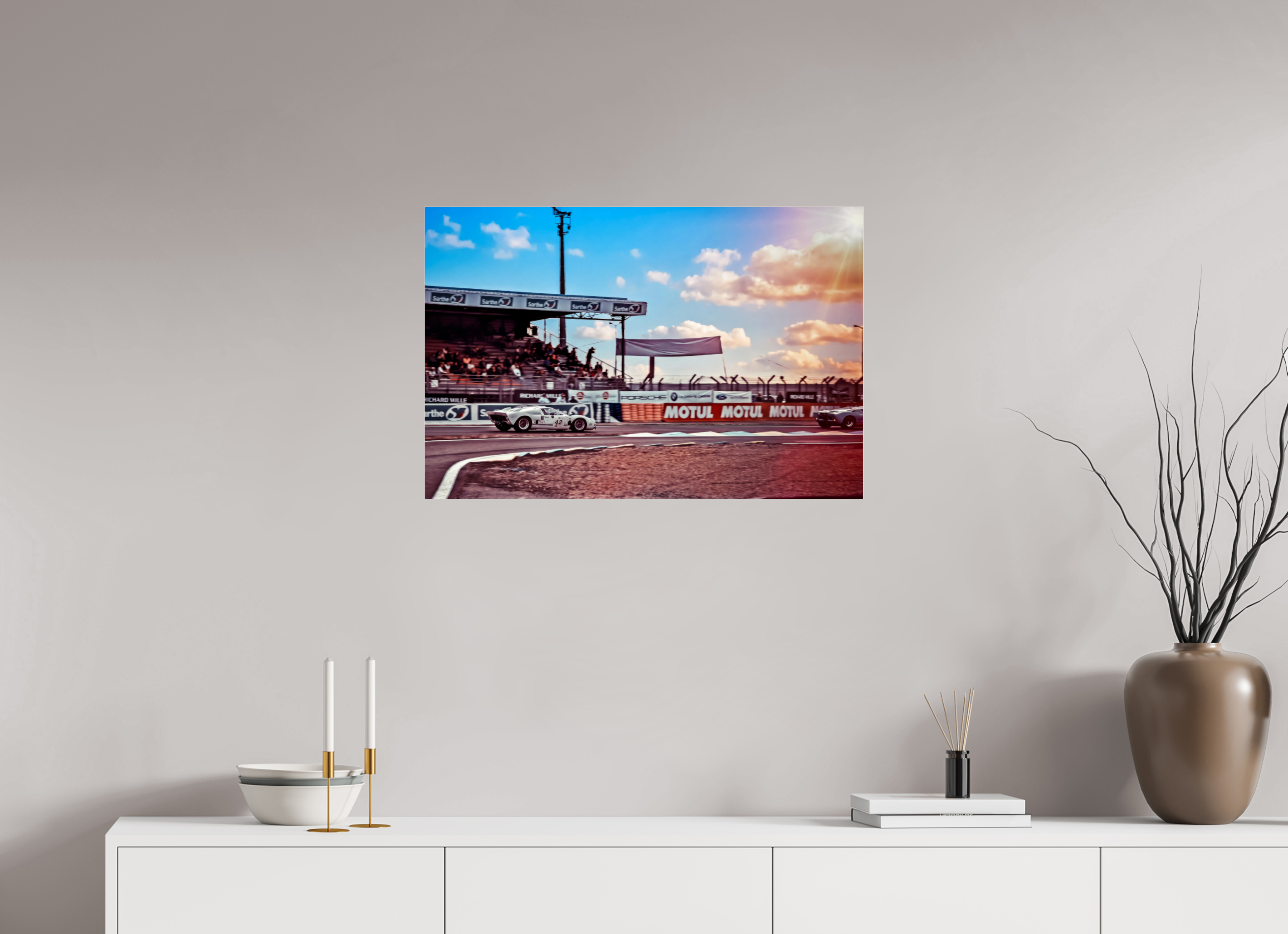75 x 50 cm, Photo Print Under Acrylic Glass Le Mans - Ford GT40