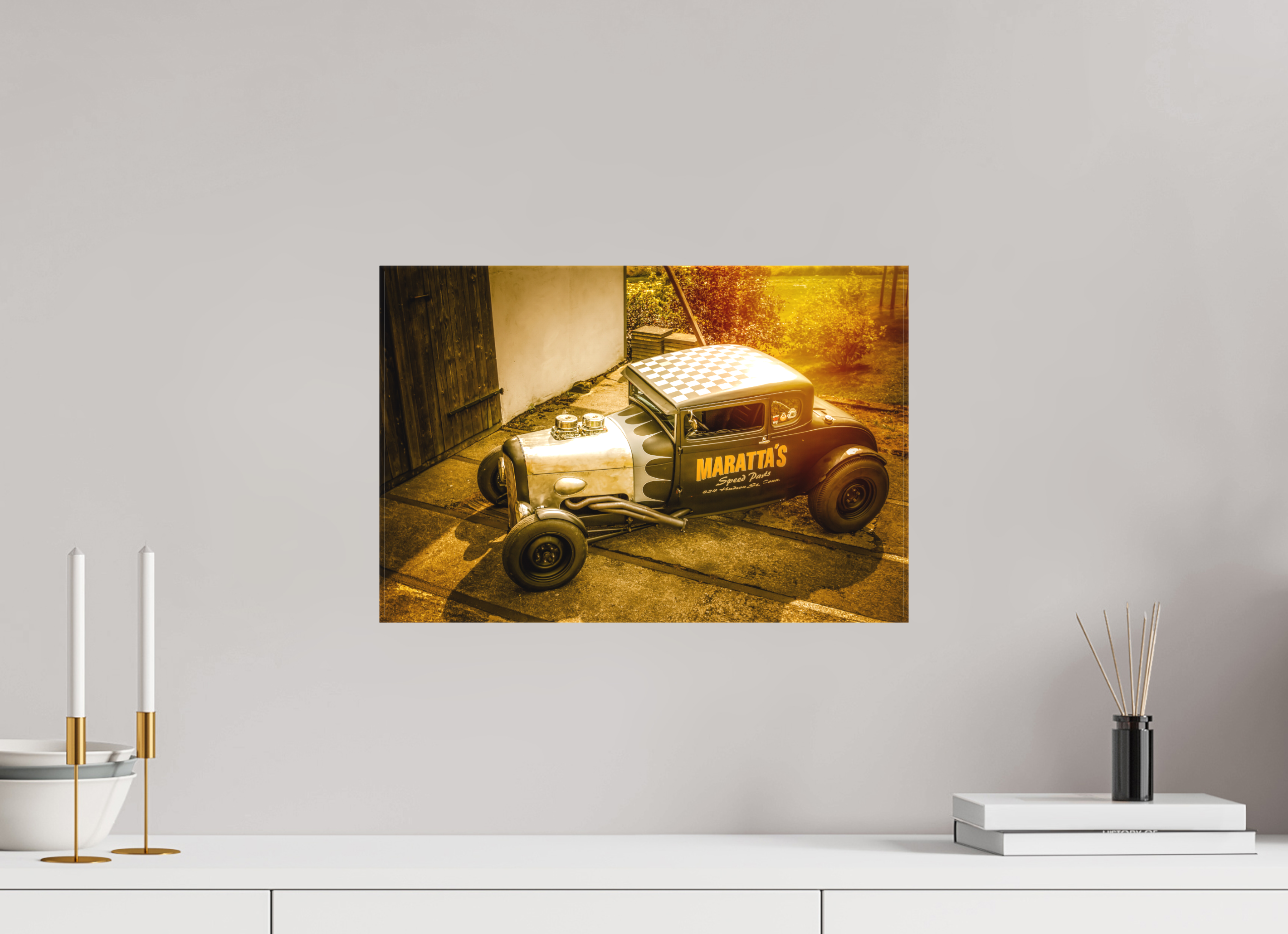 45 x 30 cm, Leinwand matt Hot Rod Maratta