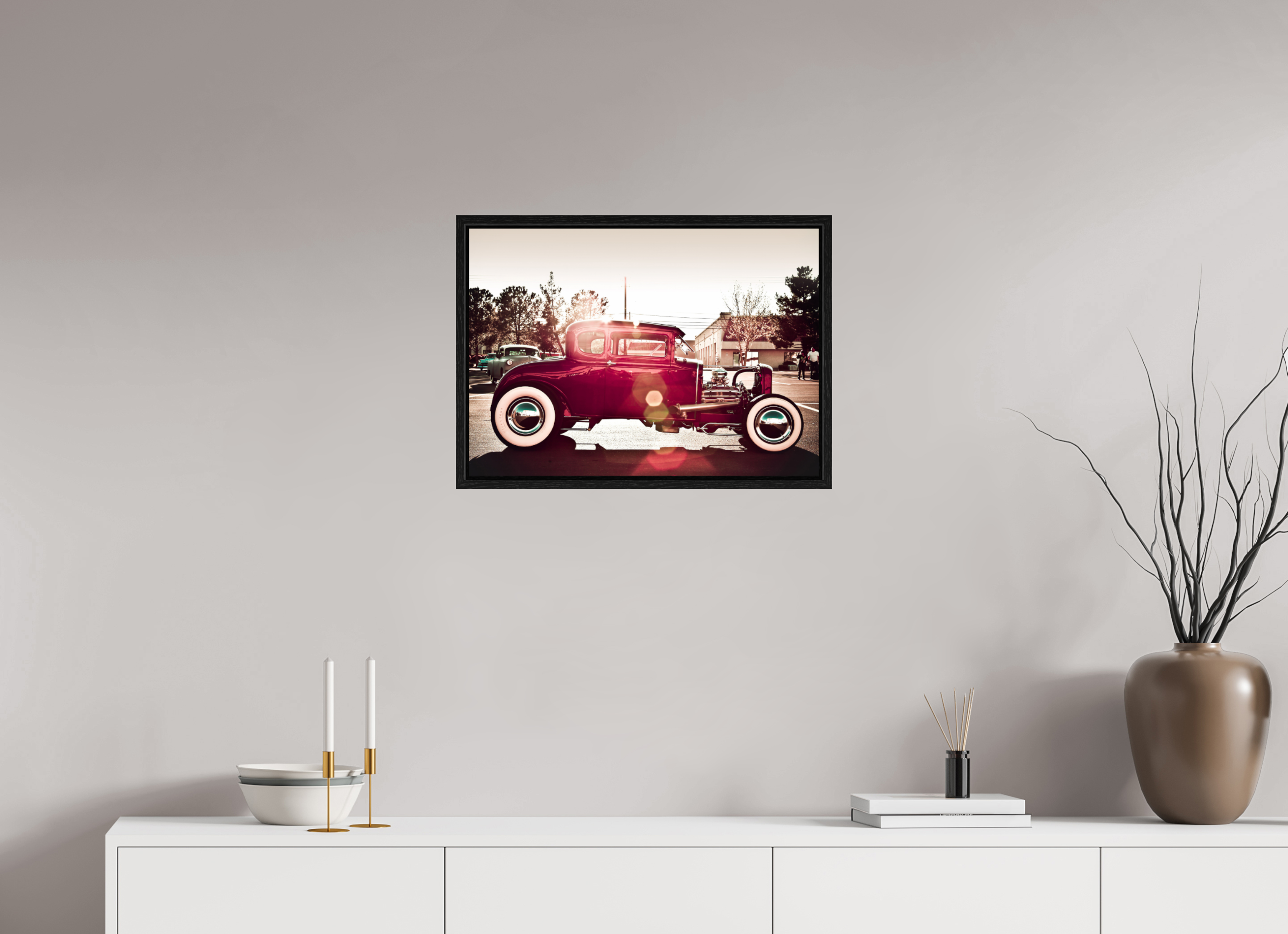 DIN A2 (59,4 x 42 cm), Floater Frame Red Hot Rod