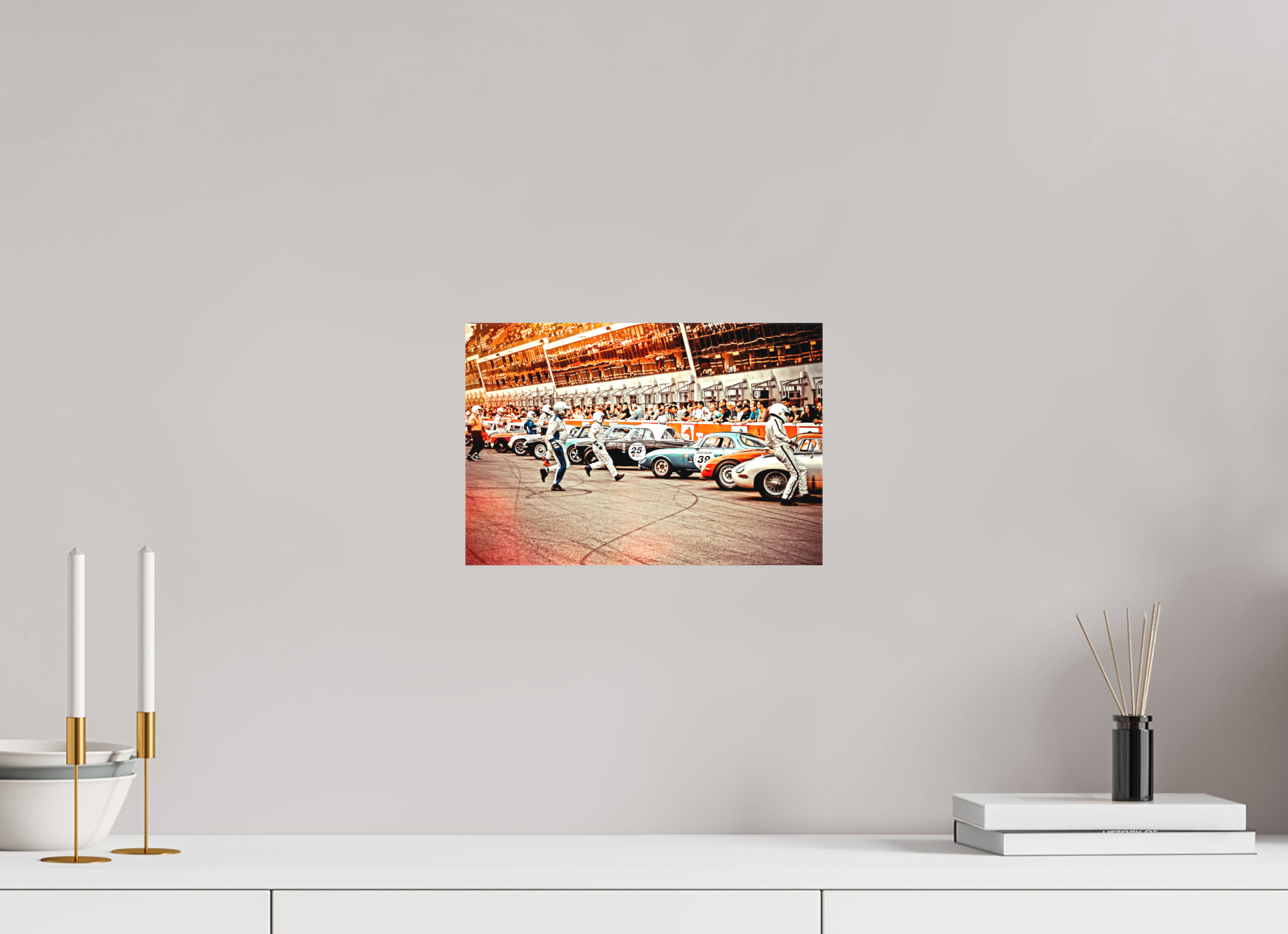 30 x 20 cm, Leinwand matt Le Mans - Start your Engines