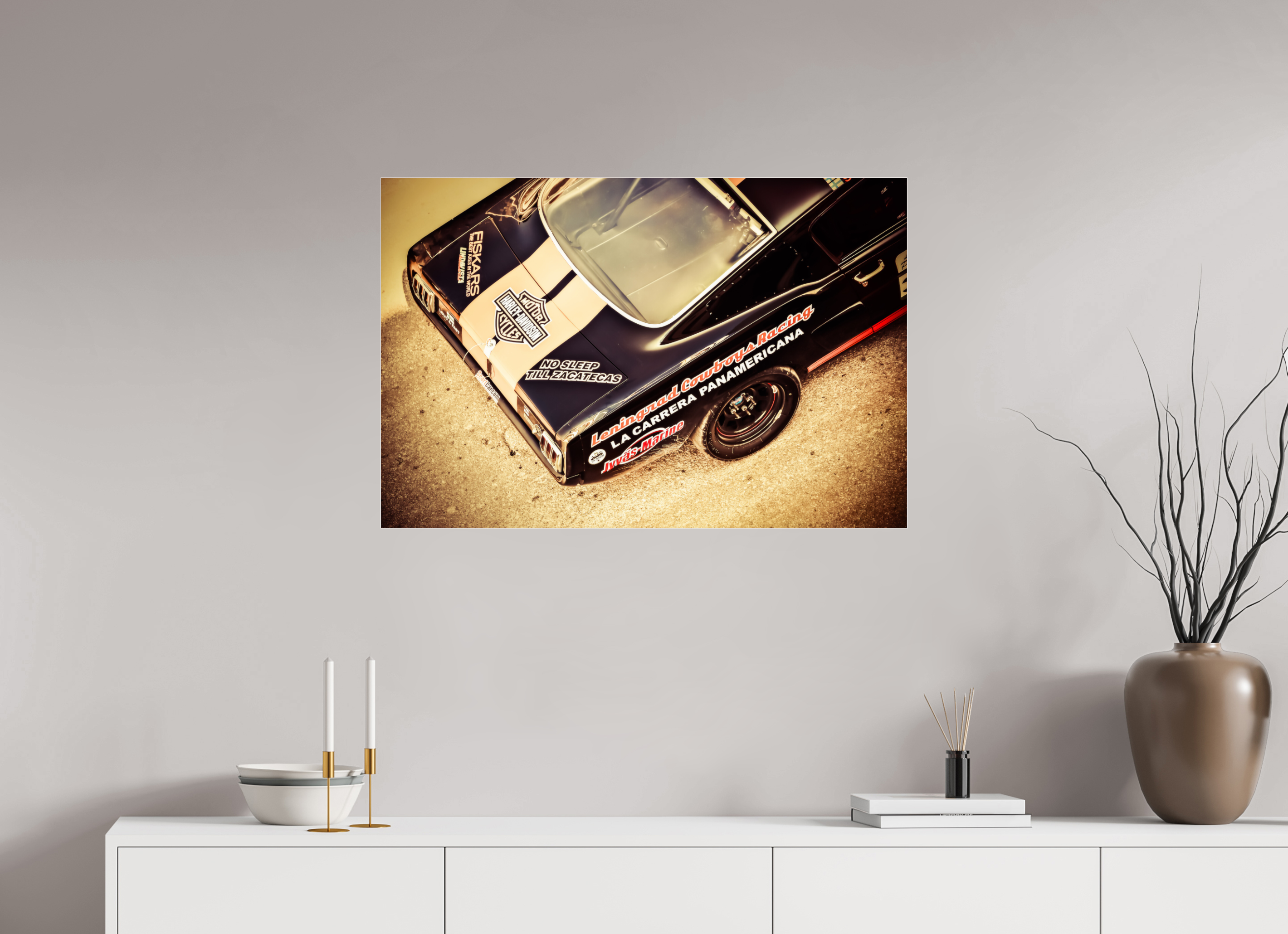 90 x 60 cm, Photo Print Under Acrylic Glass La Carrera Panamerica Mexico - II