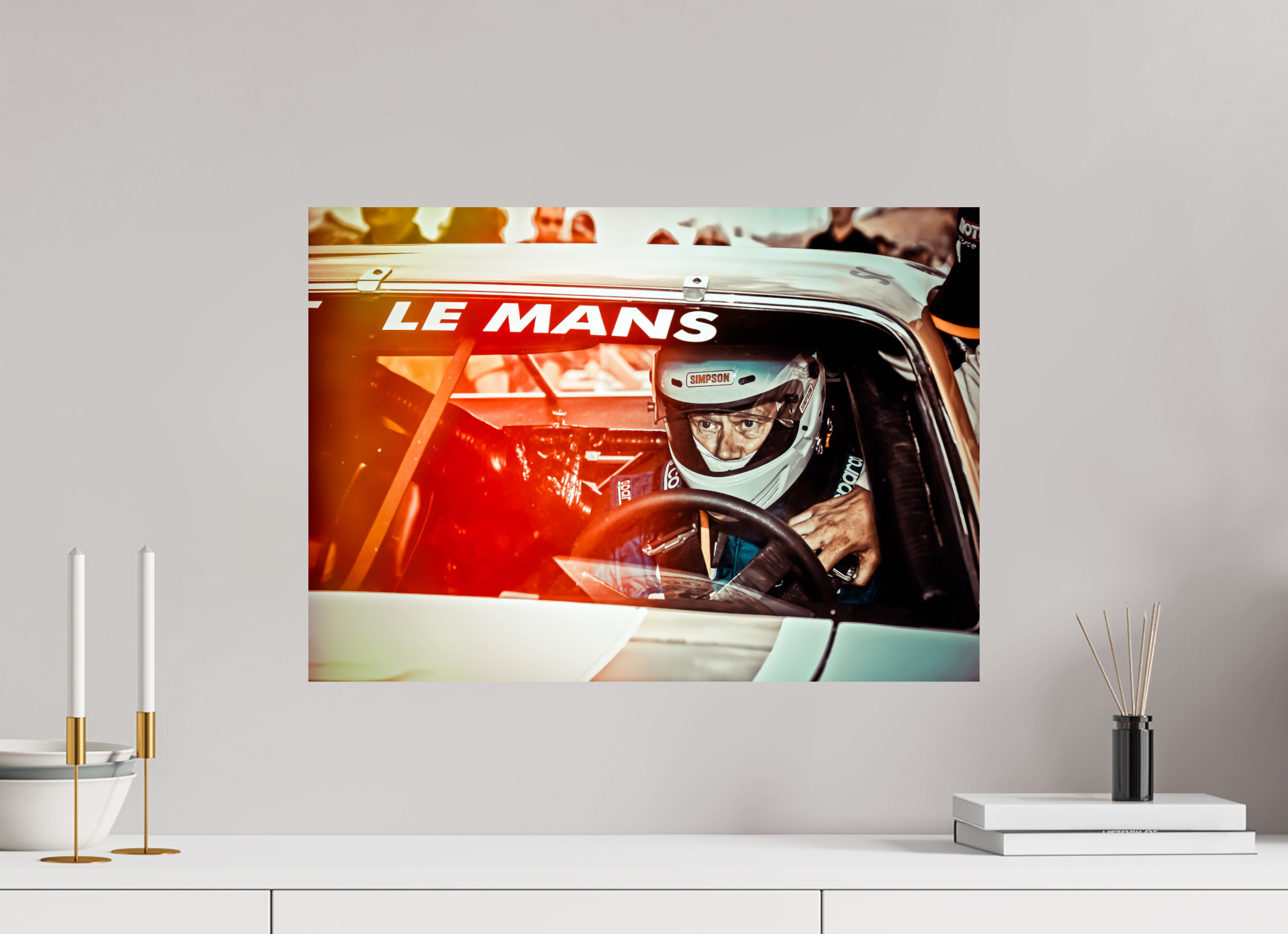 DIN A2 (59,4 x 42 cm), Photo Print On Fuji Crystal DP II Le Mans 24 Heures du Mans Racing - Dodge Charger