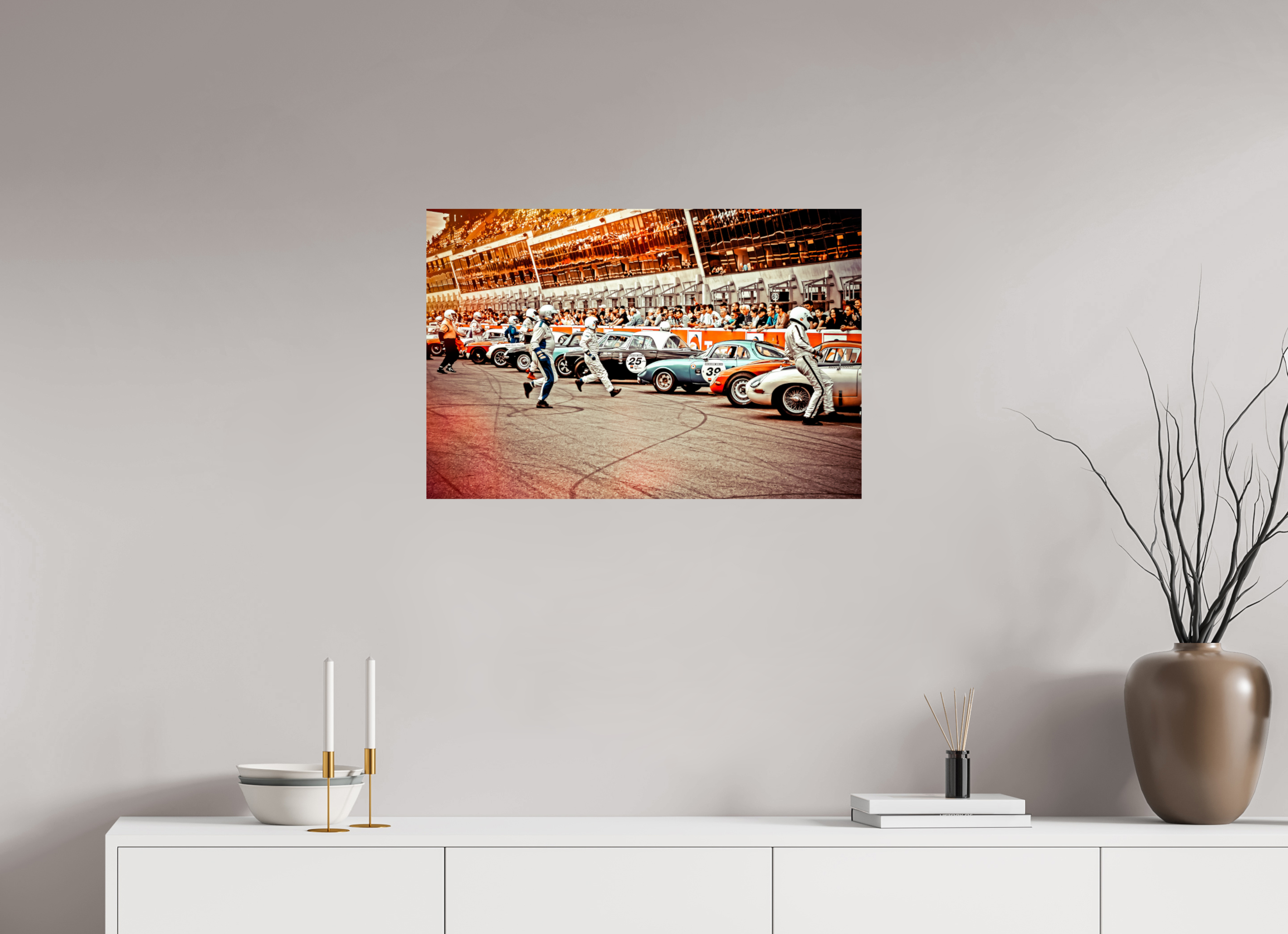 75 x 50 cm, Photo Print On Fuji Crystal DP II Le Mans - Start your Engines