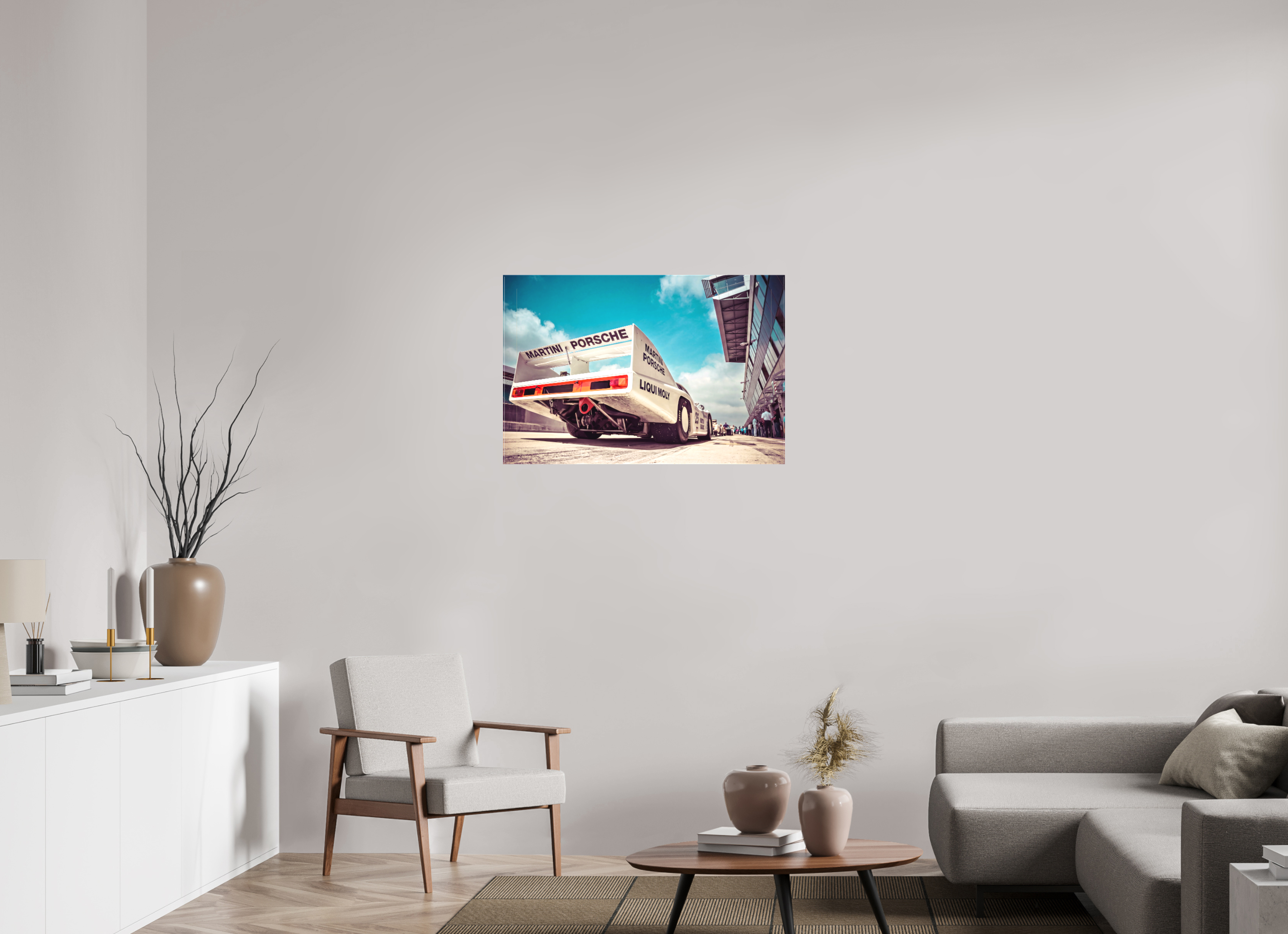 90 x 60 cm, Leinwand matt Le Mans - Porsche 936