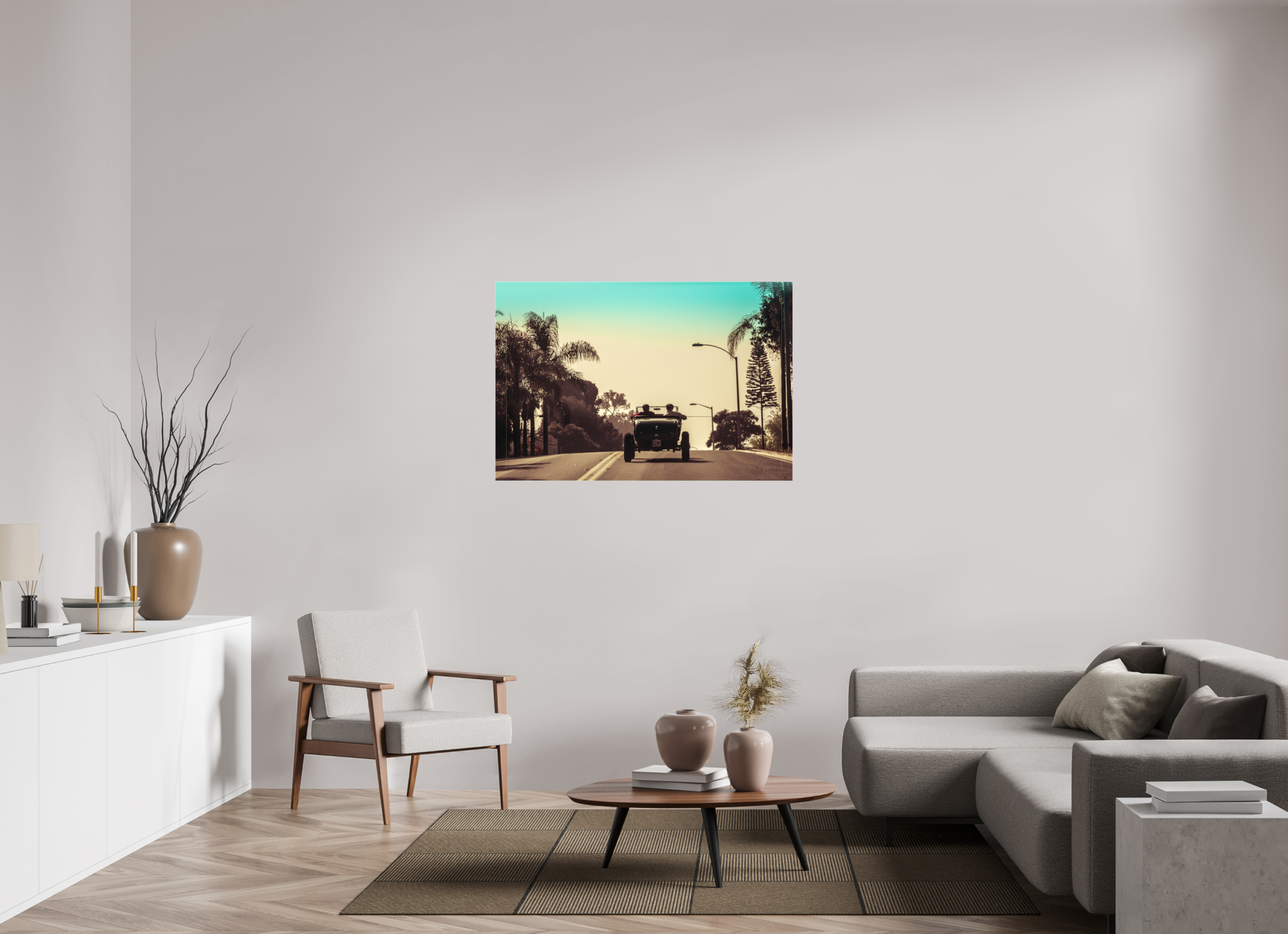 120 x 80 cm, Leinwand matt Hot Rod Ridin' SoCal