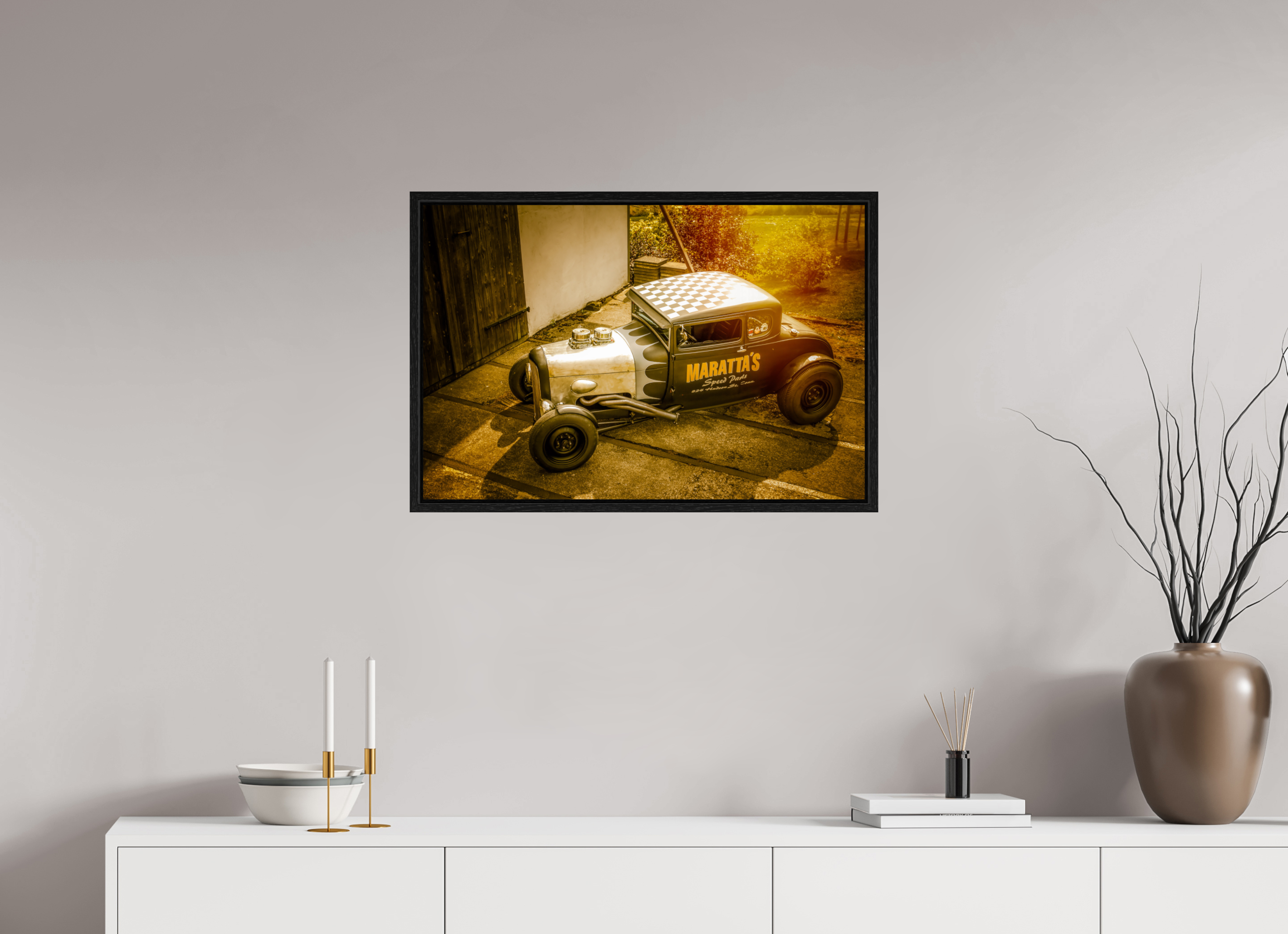 75 x 50 cm, Floater Frame Hot Rod Maratta