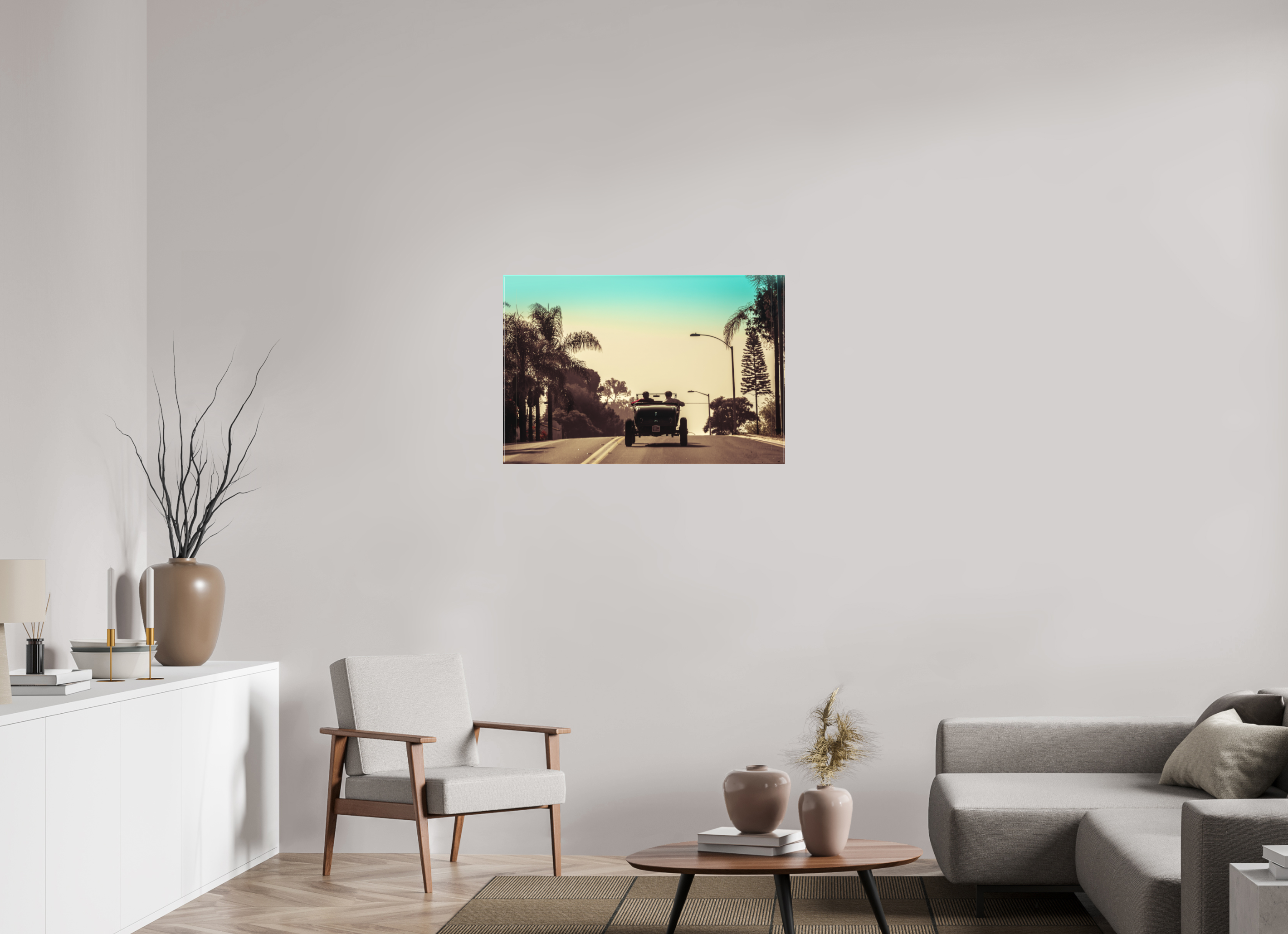90 x 60 cm, Leinwand matt Hot Rod Ridin' SoCal