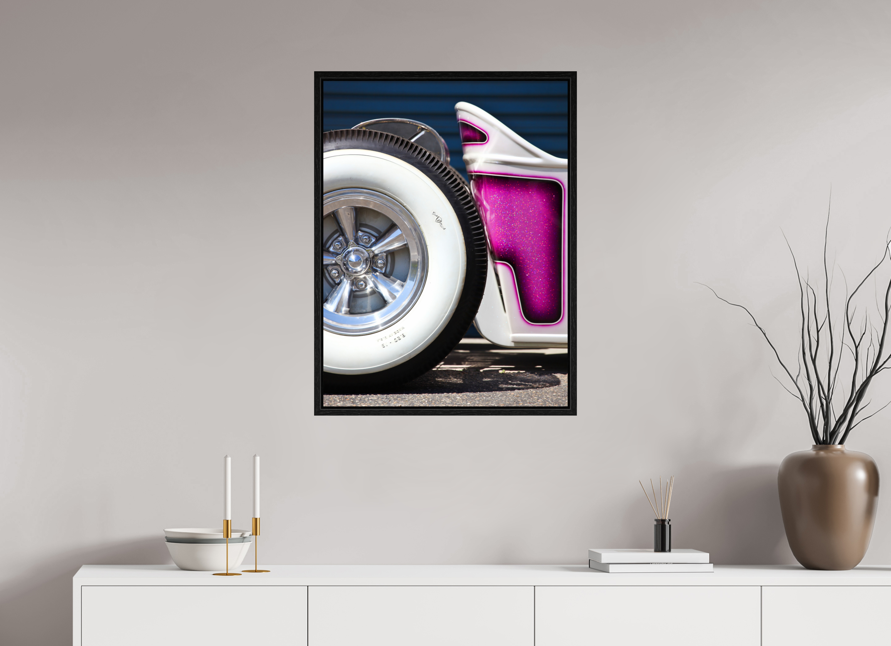 60 x 80 cm, Floater Frame Hot Rods: Singapore Sling