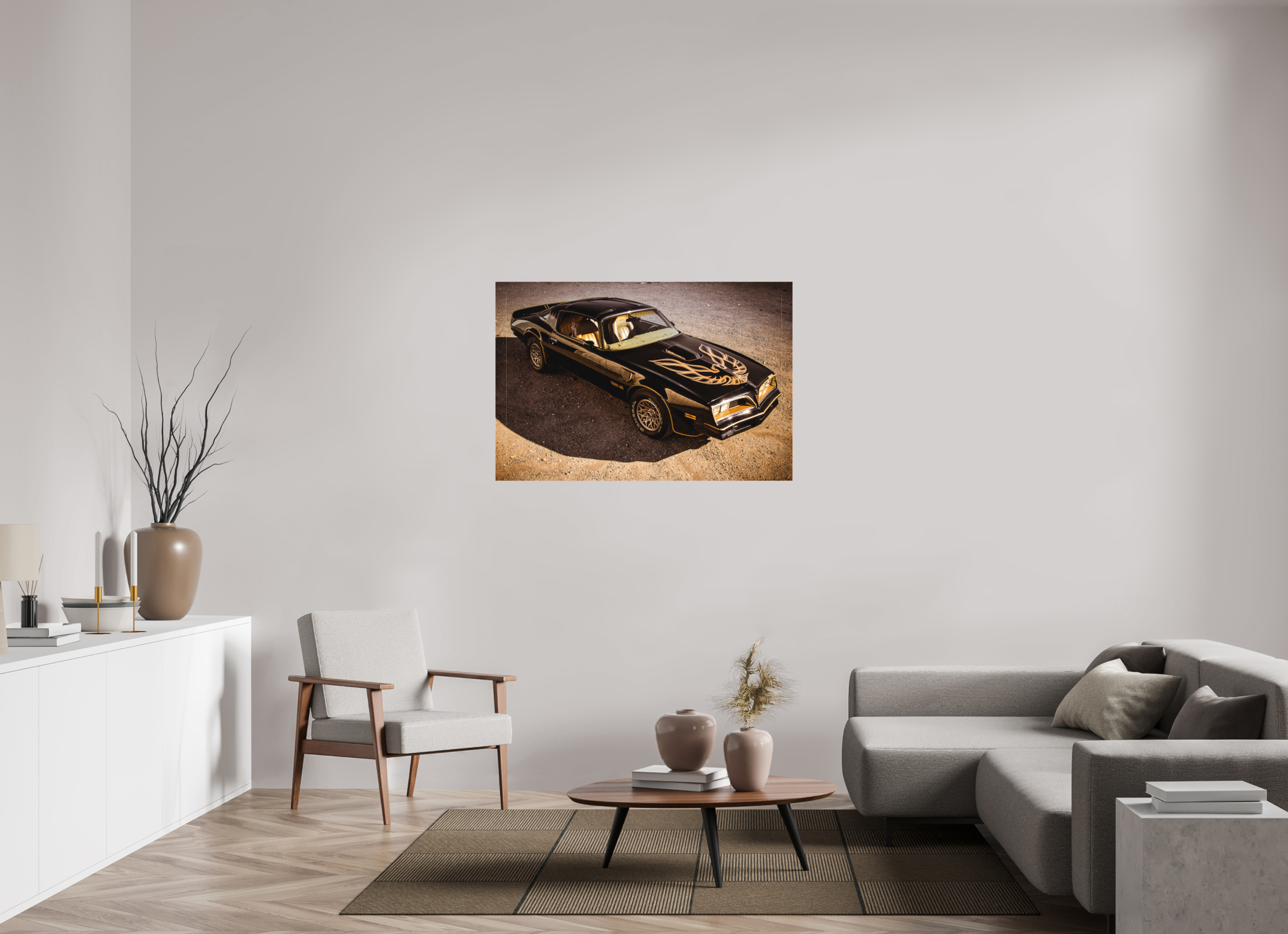 120 x 80 cm, Leinwand matt Pontiac Trans Am Firebird | Bandit