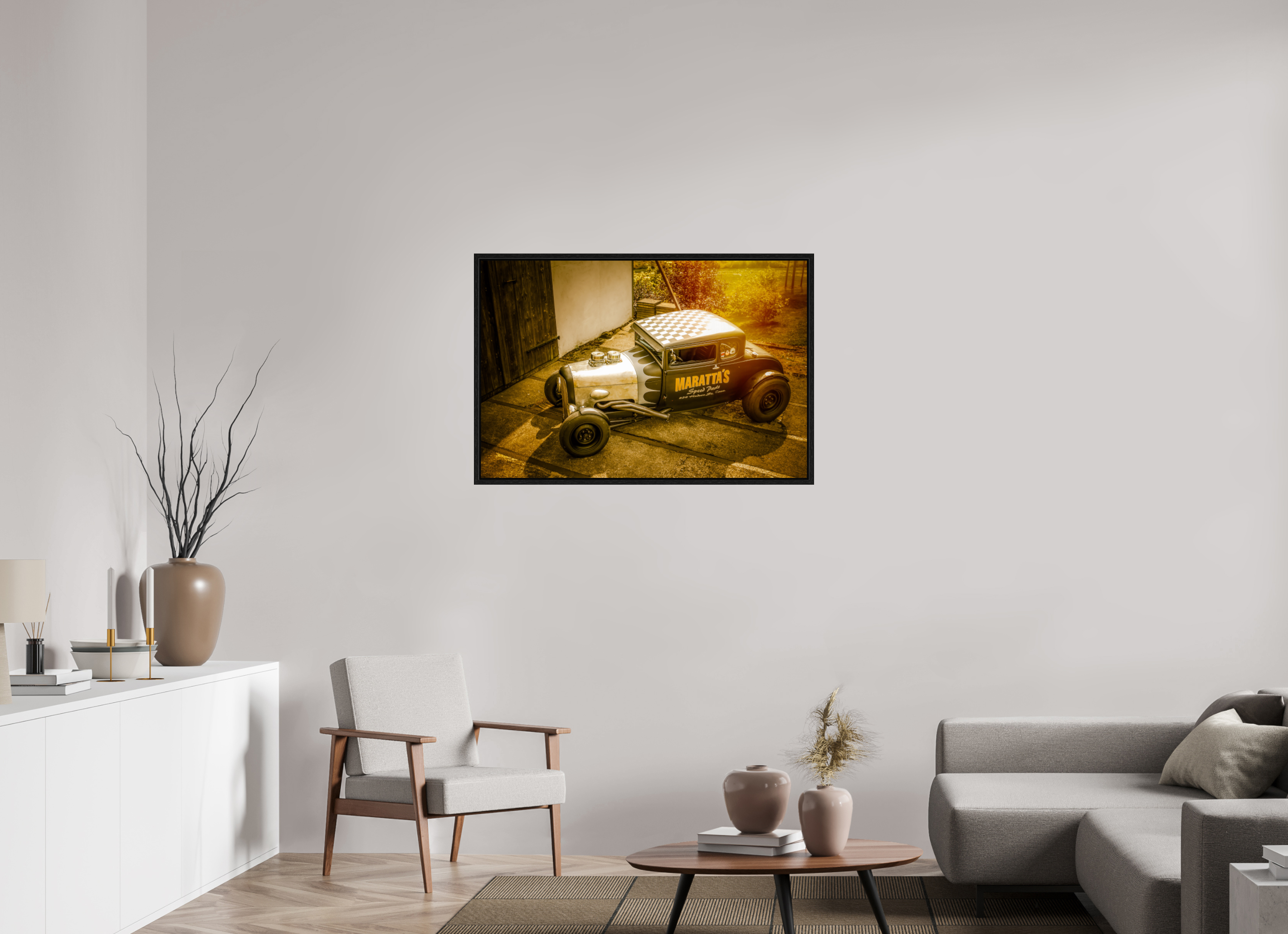 105 x 70 cm, Floater Frame Hot Rod Maratta