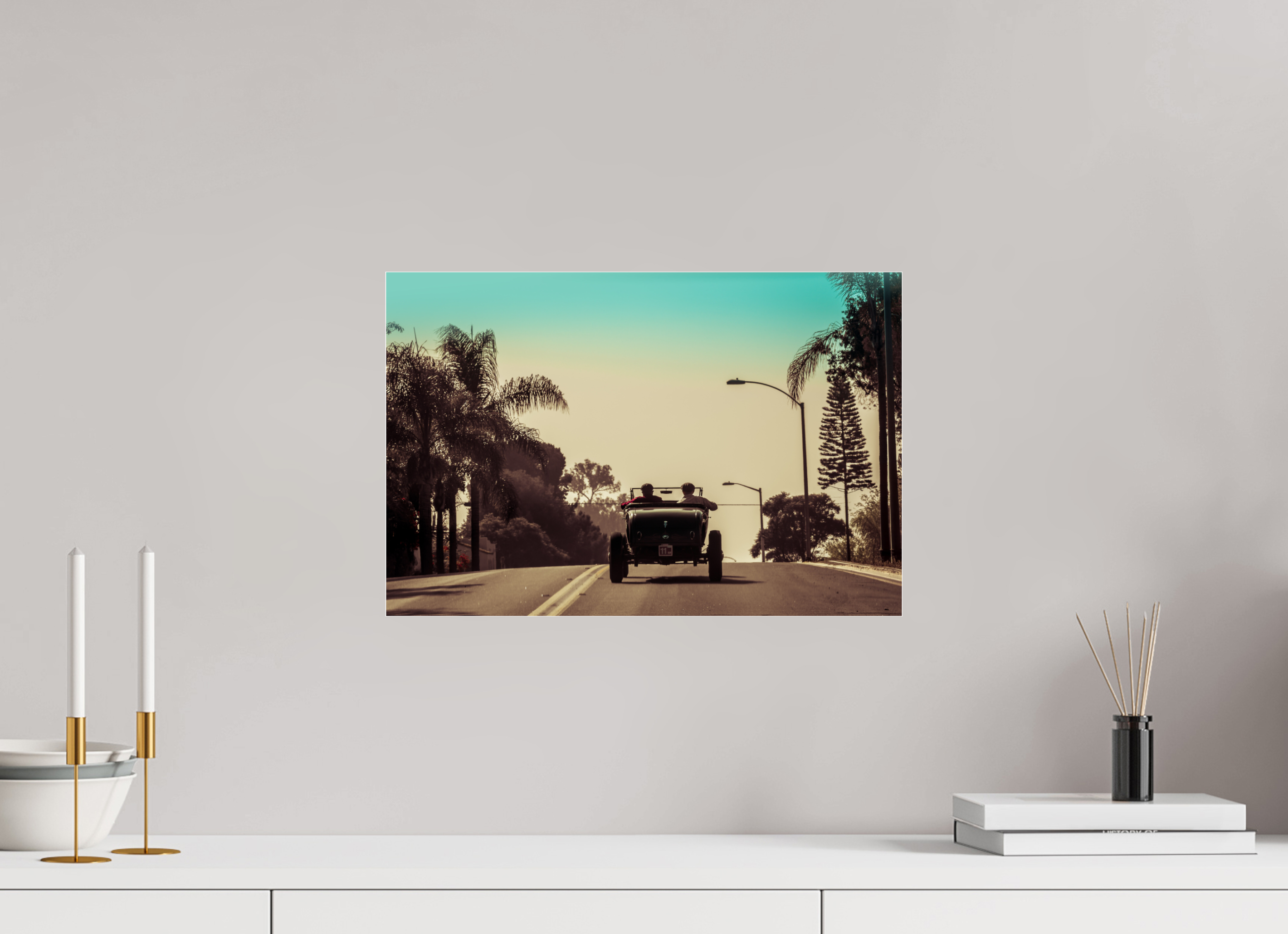 45 x 30 cm, Photo Print Under Acrylic Glass Hot Rod Ridin' SoCal