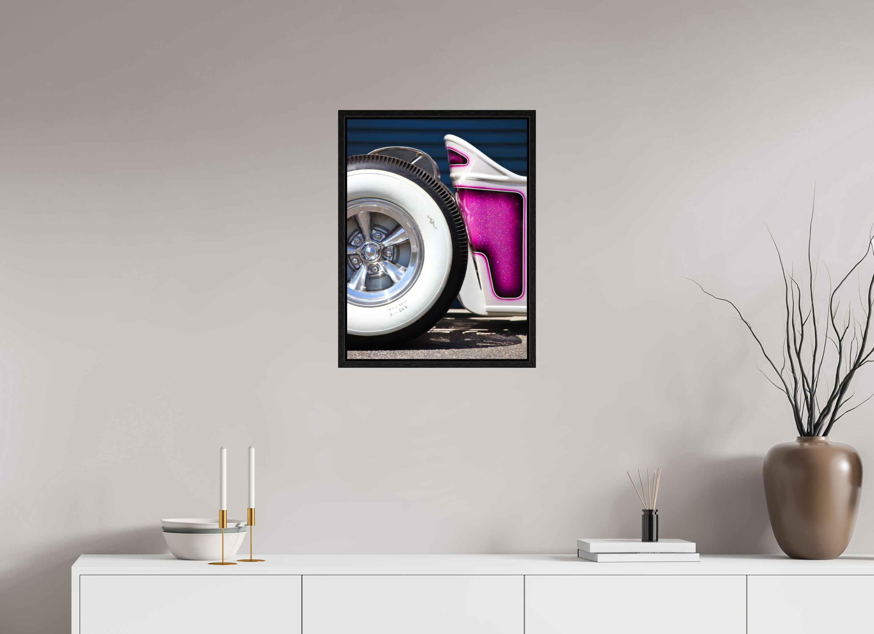 45 x 60 cm, Floater Frame Hot Rods: Singapore Sling