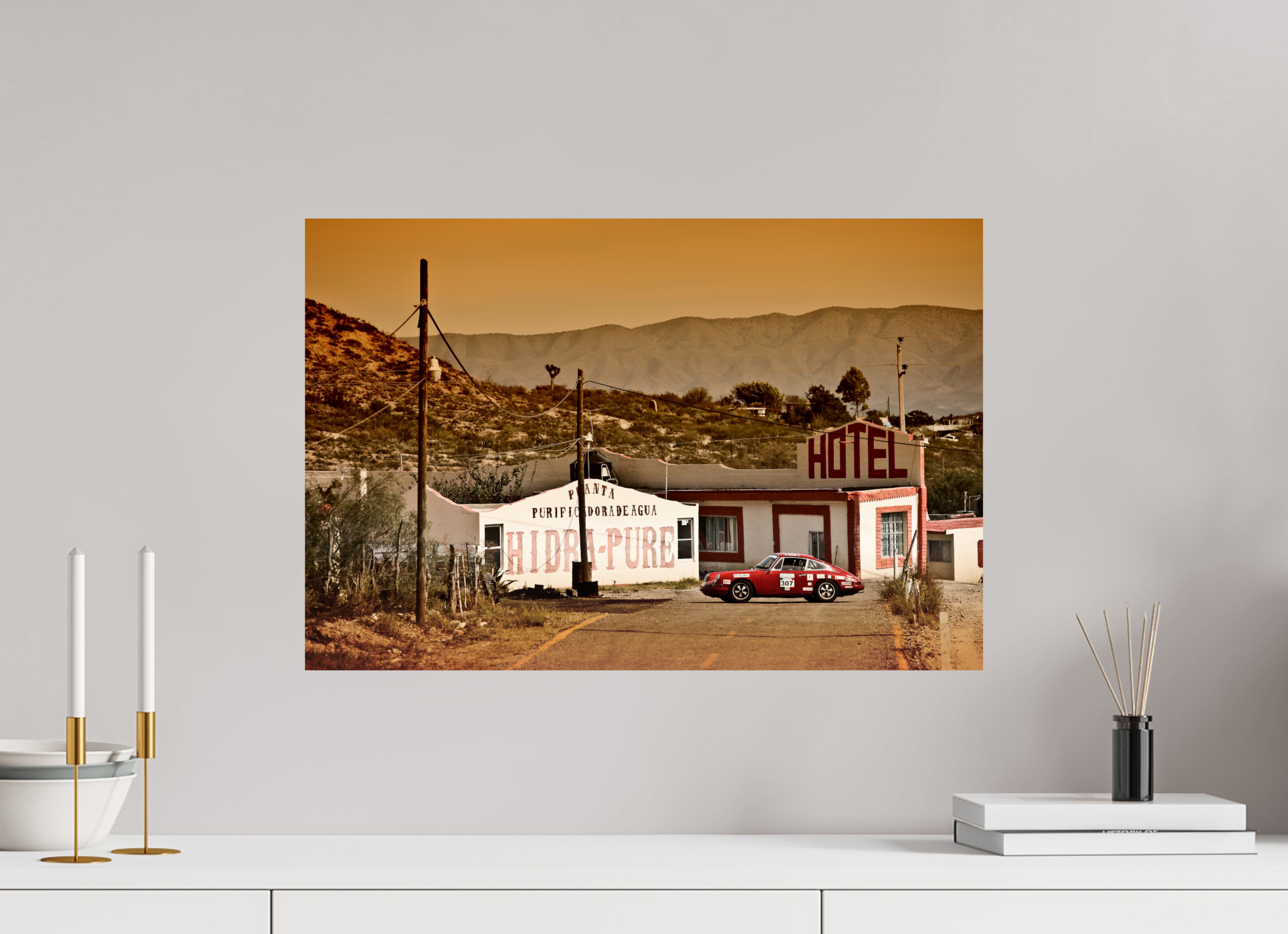 60 x 40 cm, Photo Print On Fuji Crystal DP II Porsche 911 - La Carrera Panamericana