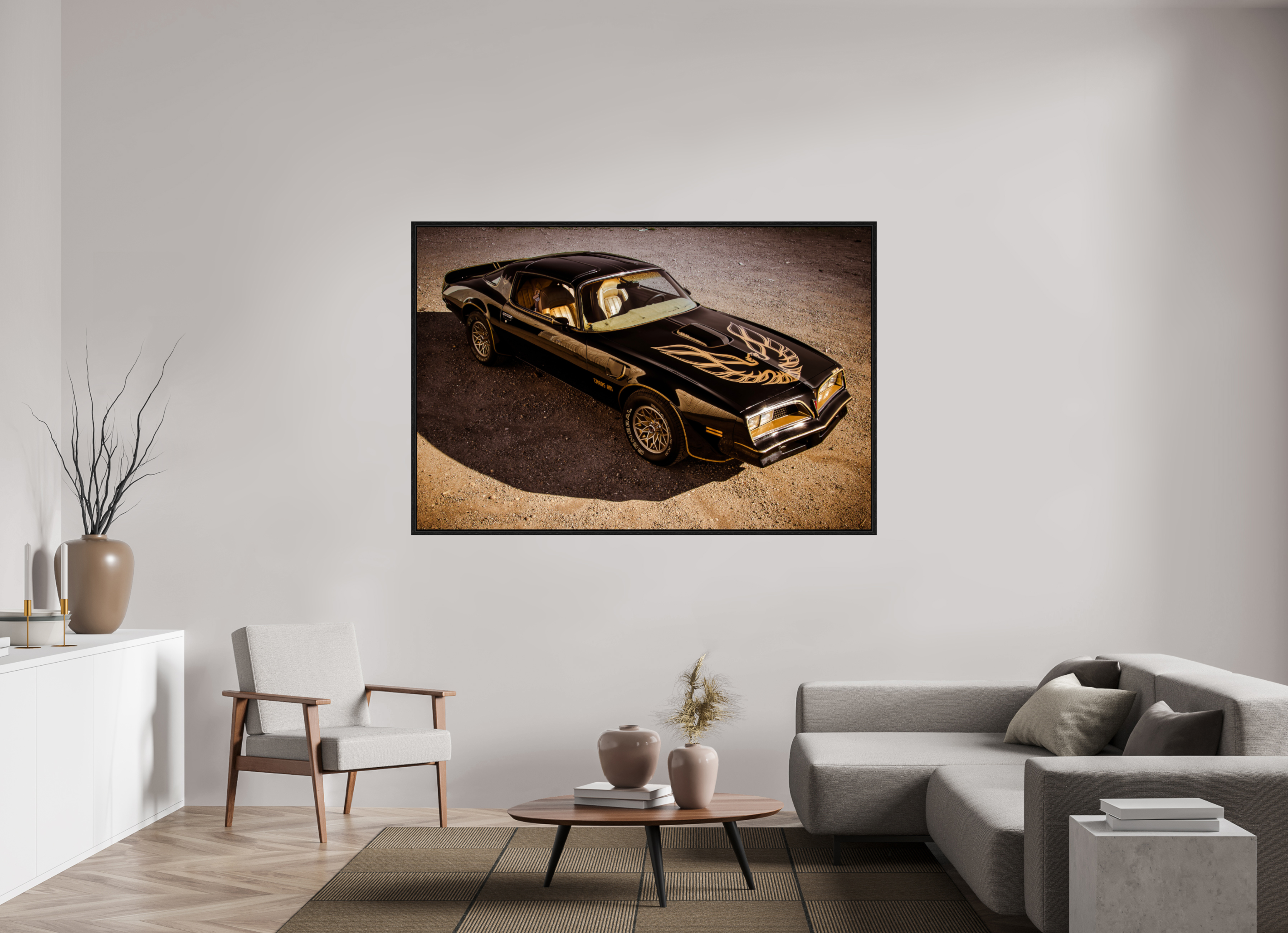 180 x 120 cm, Floater Frame Pontiac Trans Am Firebird | Bandit