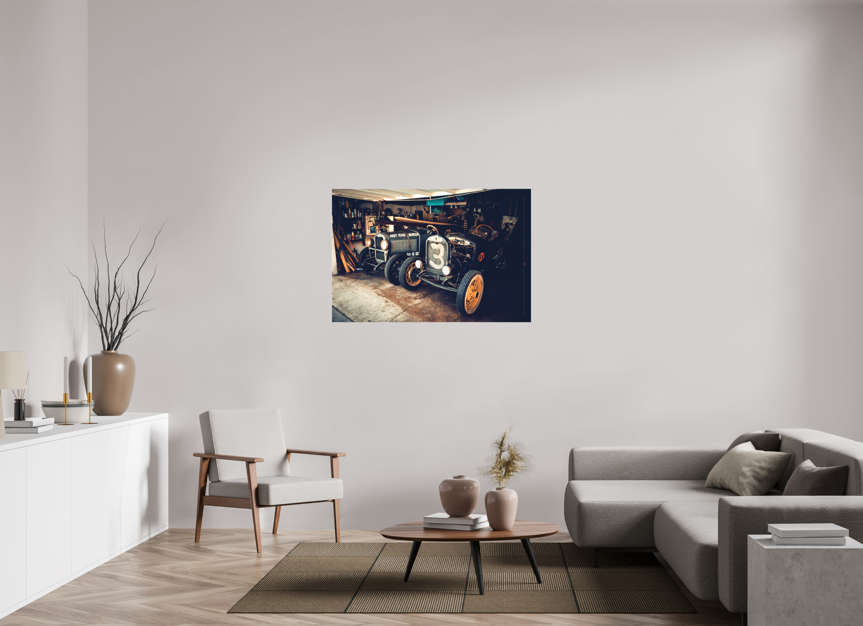 120 x 80 cm, Leinwand matt New York Garage