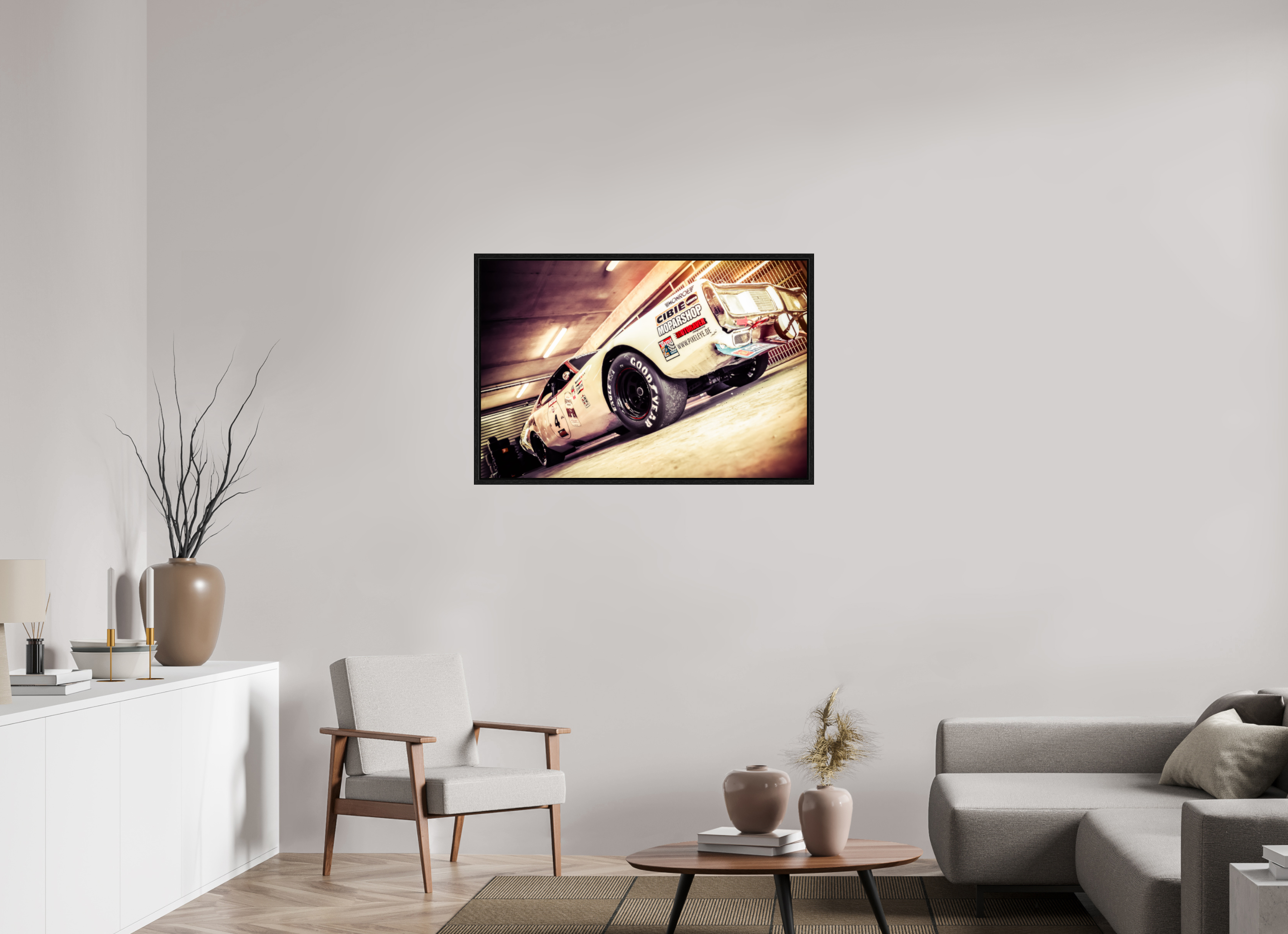 105 x 70 cm, Floater Frame Le Mans 24 Heures du Mans Racing - Dodge Charger II