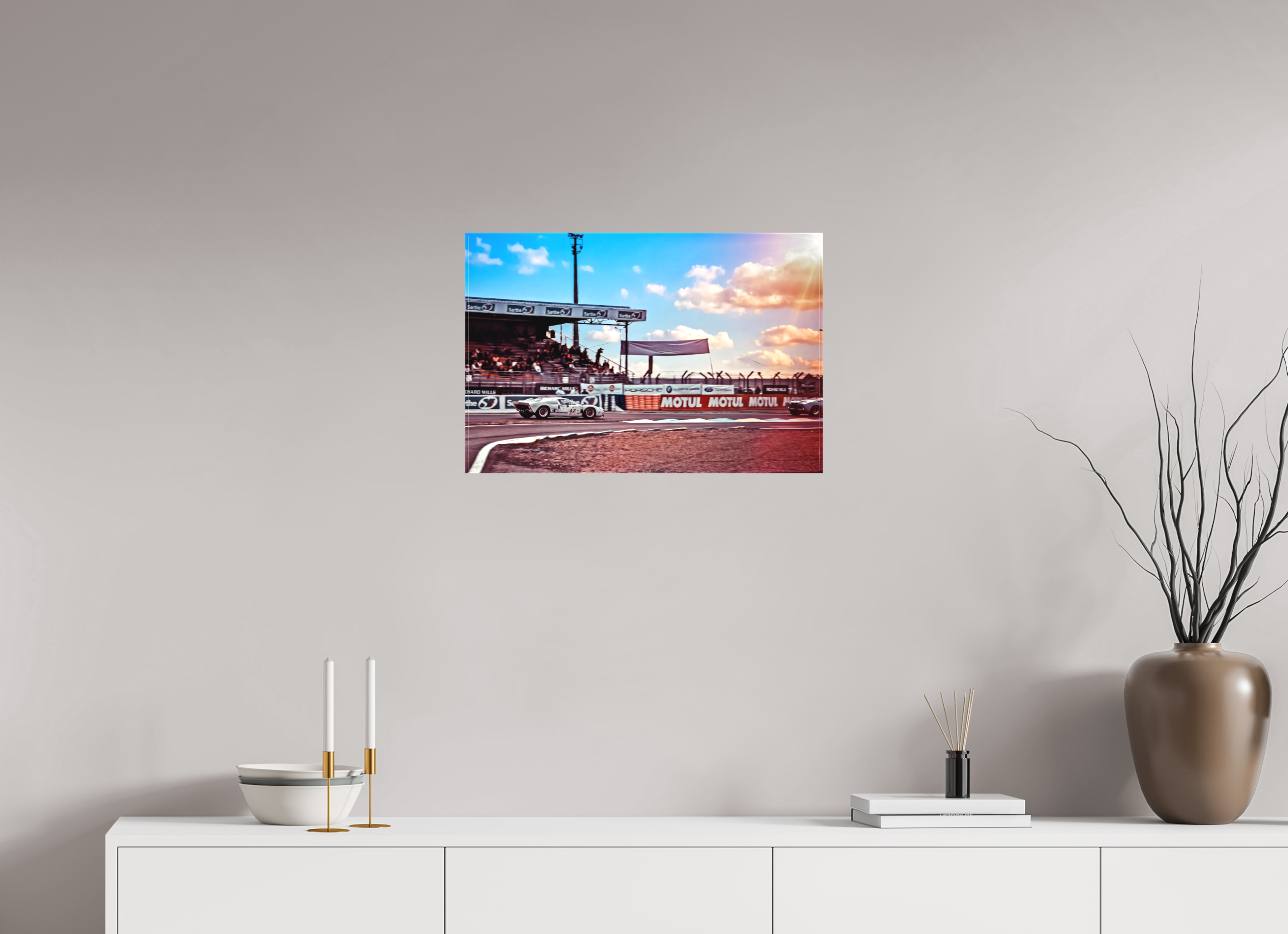 60 x 40 cm, Leinwand matt Le Mans - Ford GT40