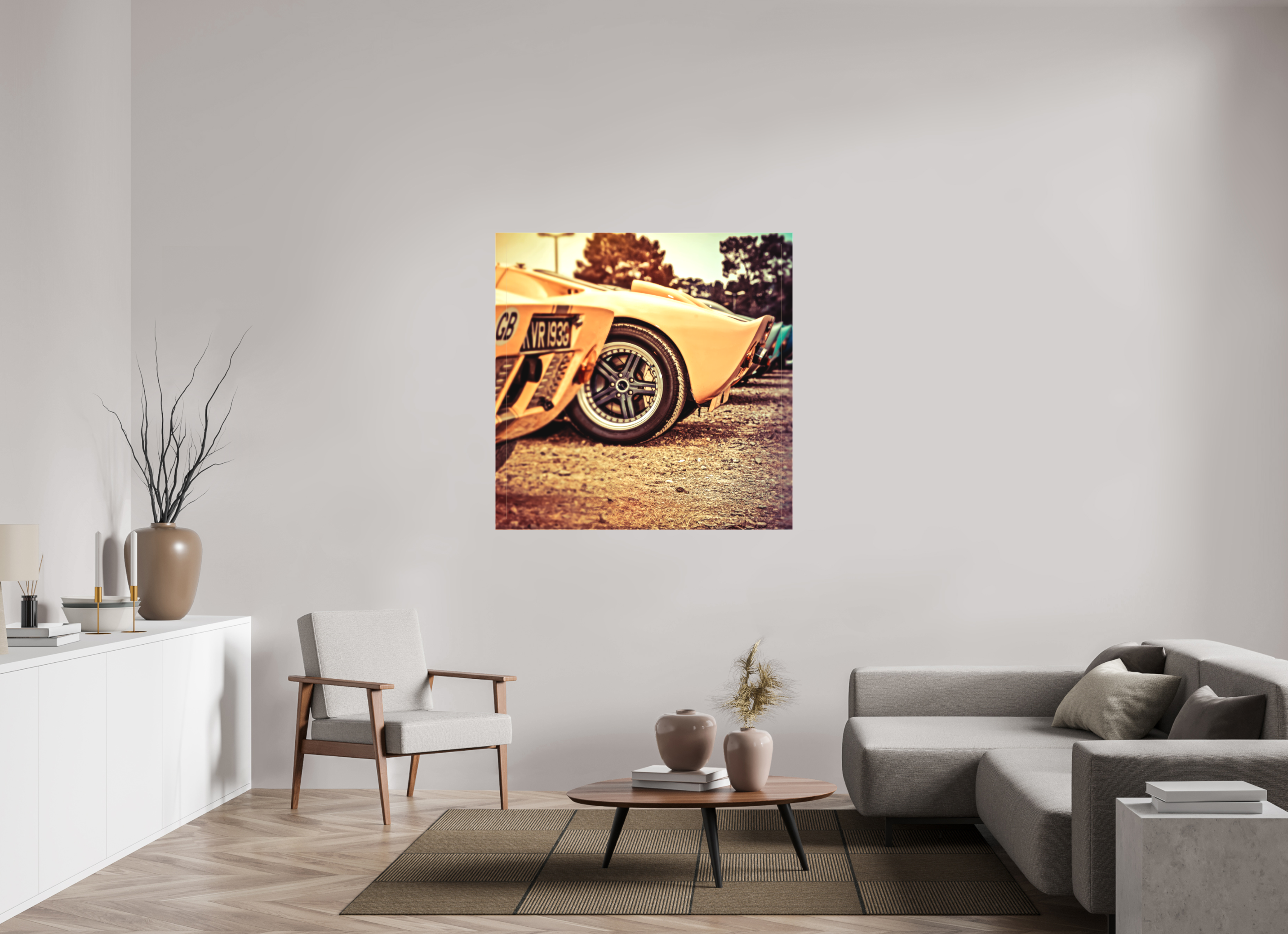120 x 120 cm, Leinwand matt Le Mans 24 Heures du Mans Racing - Ford