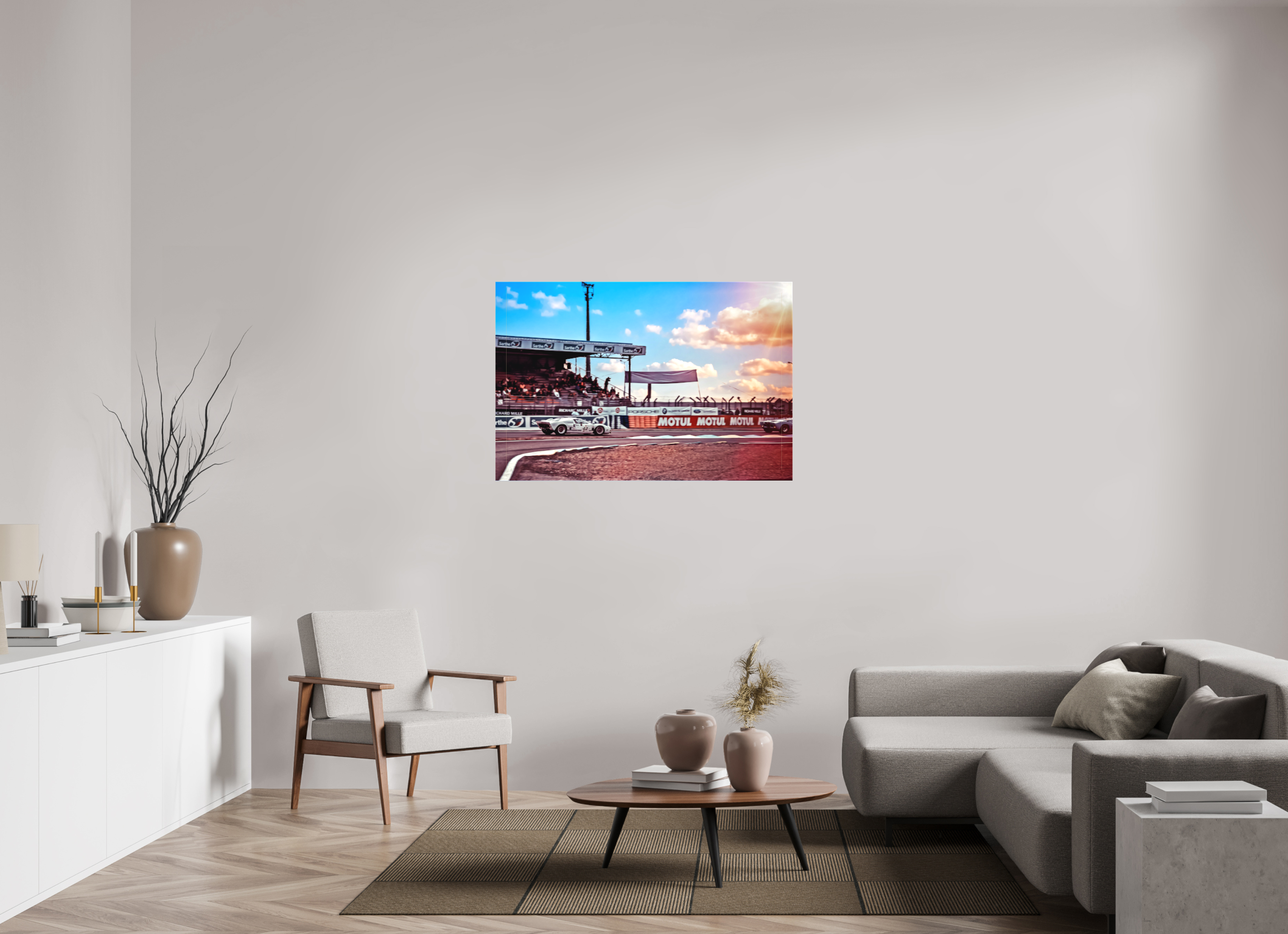 120 x 80 cm, Leinwand matt Le Mans - Ford GT40