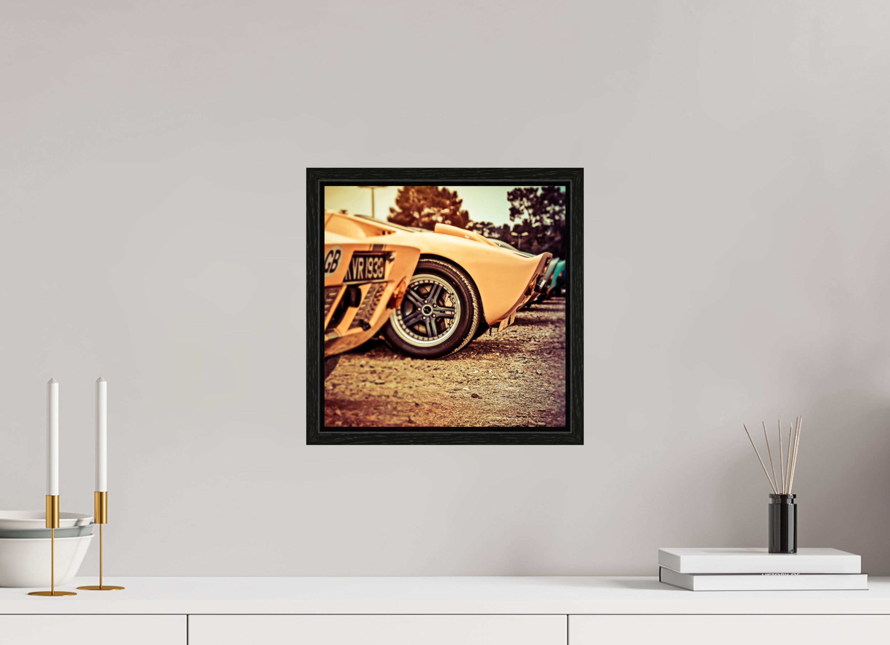 30 x 30 cm, Floater Frame Le Mans 24 Heures du Mans Racing - Ford