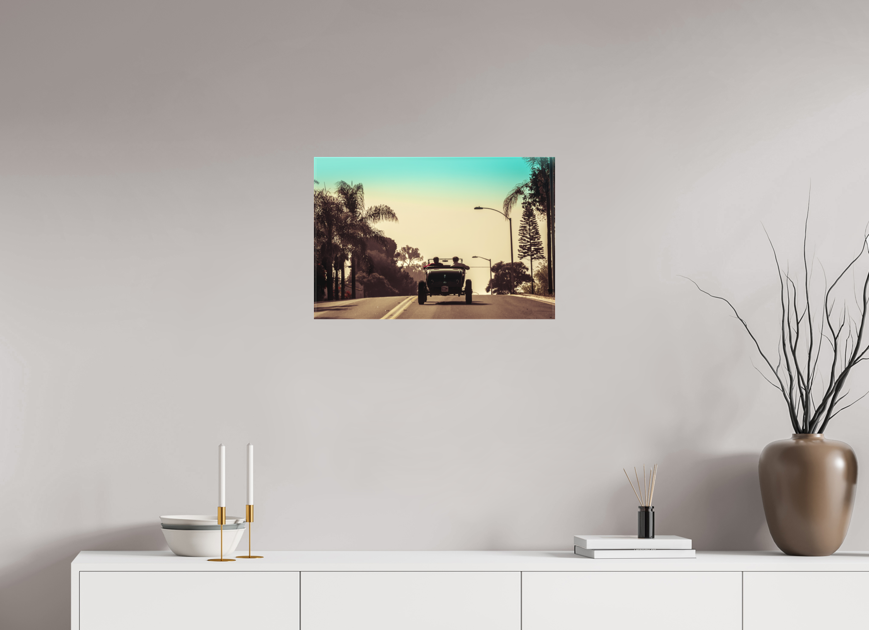 60 x 40 cm, Leinwand matt Hot Rod Ridin' SoCal
