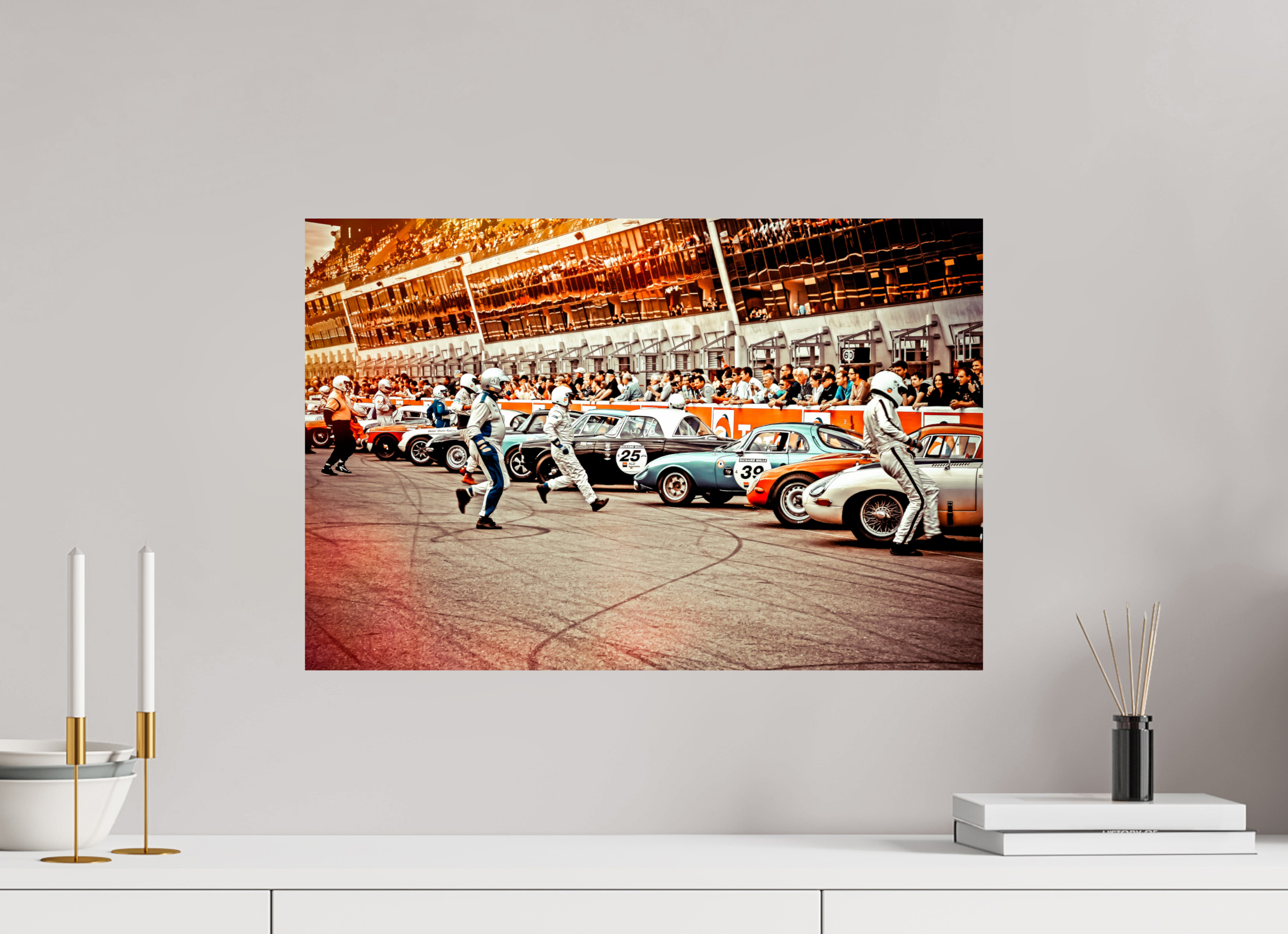 60 x 40 cm, Photo Print On Fuji Crystal DP II Le Mans - Start your Engines