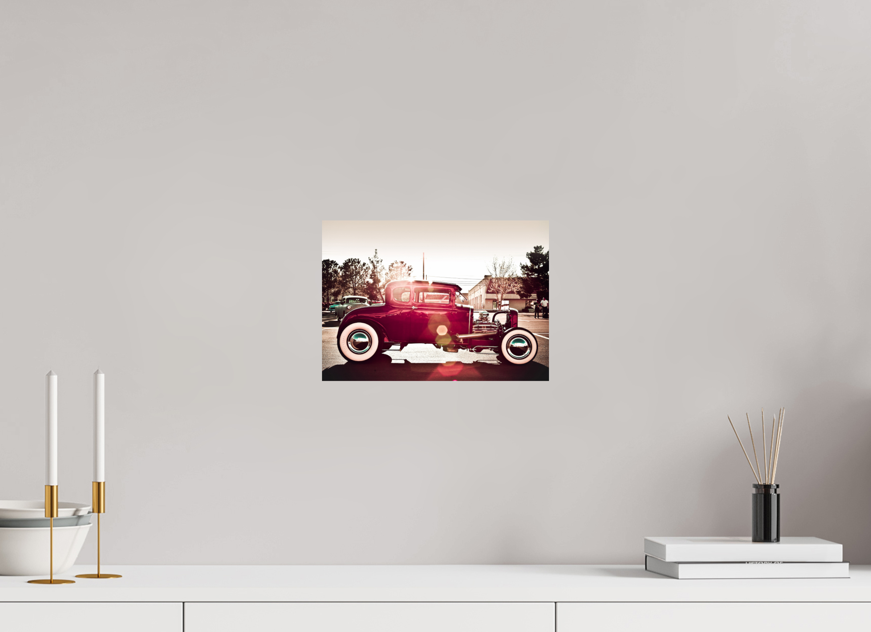 DIN A4 (29,7 x 21 cm), Photo Print On Fuji Crystal DP II Red Hot Rod