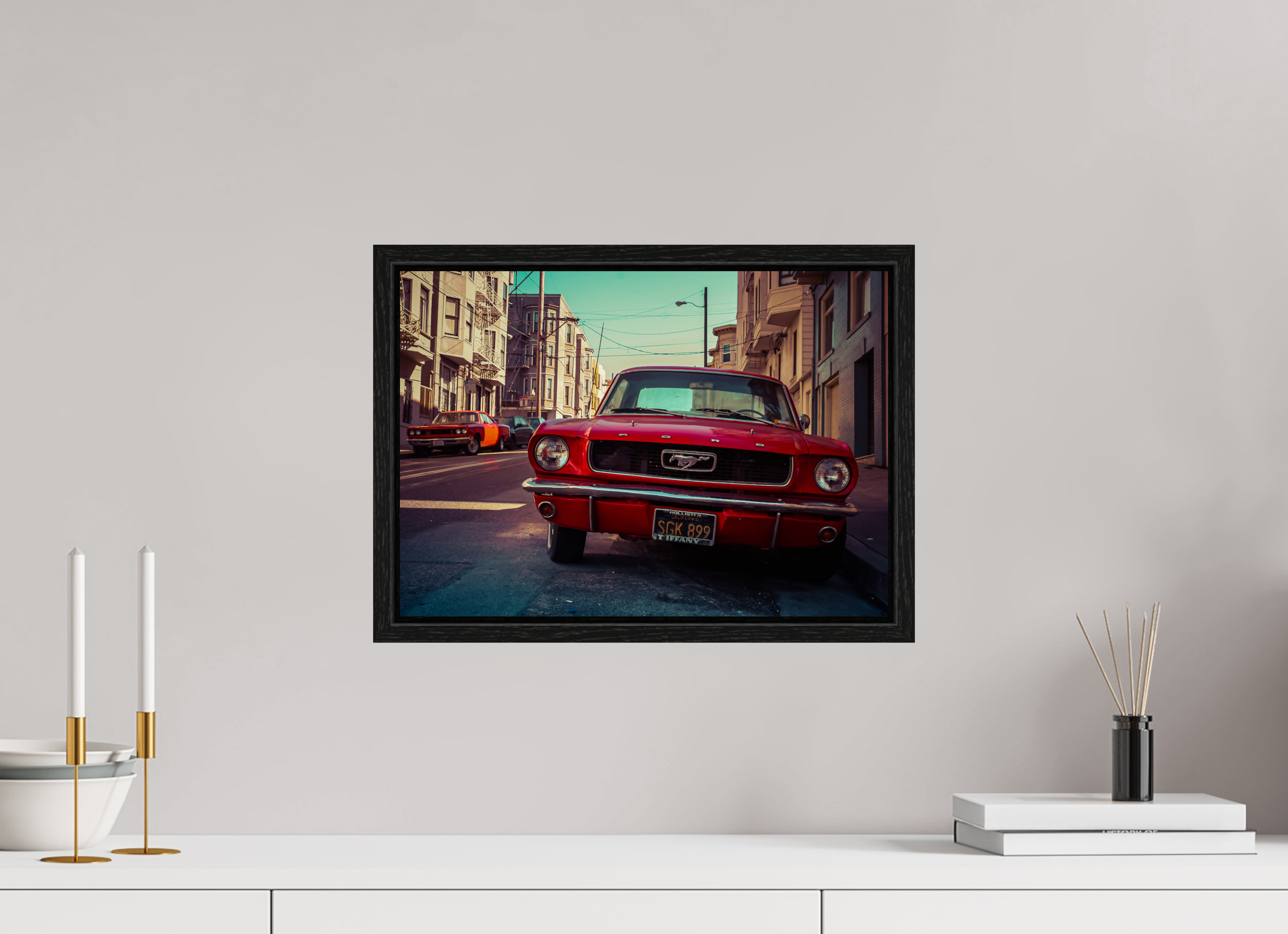 DIN A3 (42 x 29,7 cm), Floater Frame Ford Mustang in San Francisco