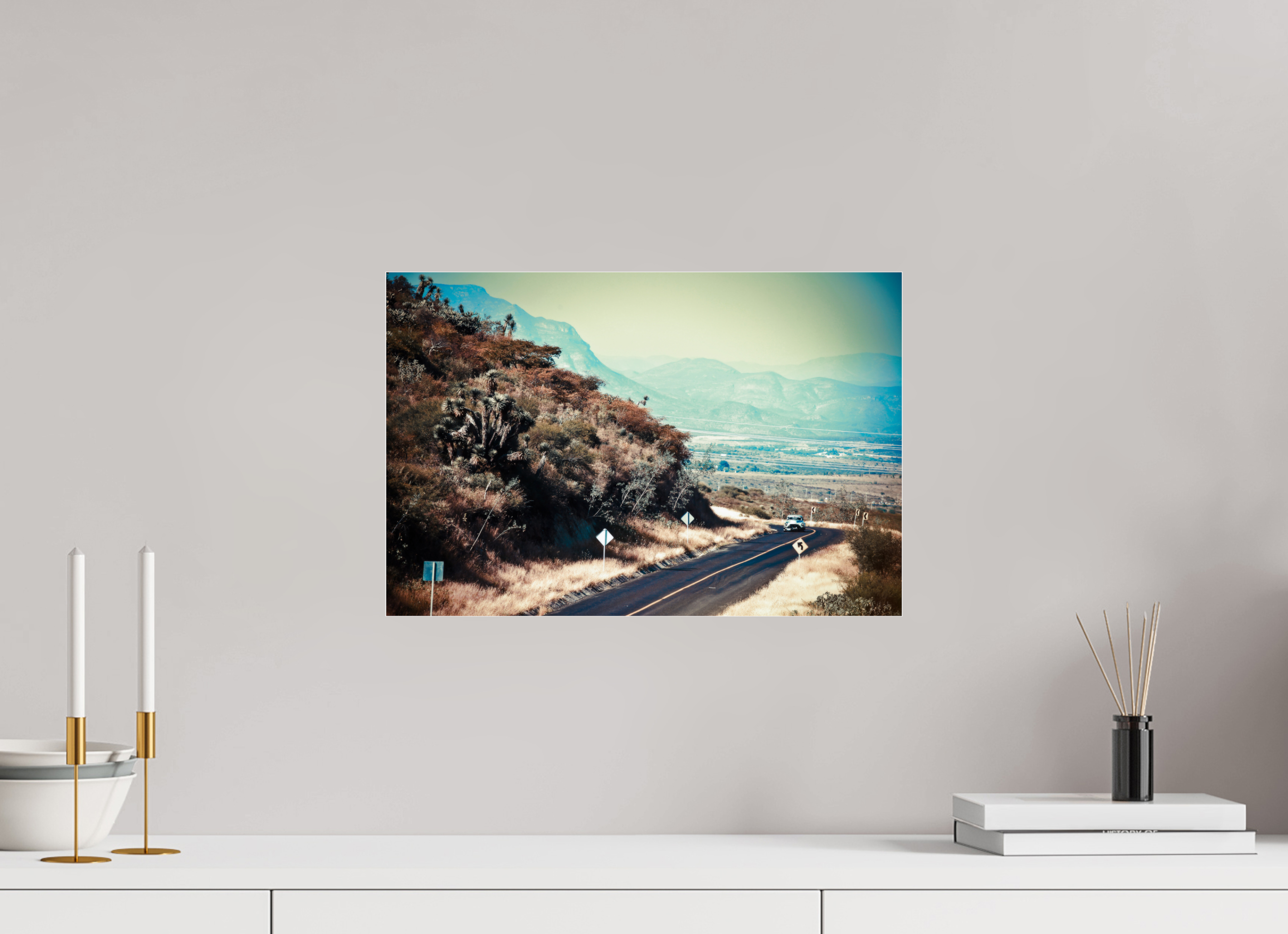 45 x 30 cm, Photo Print Under Acrylic Glass La Carrera Panamerica Mexico - V
