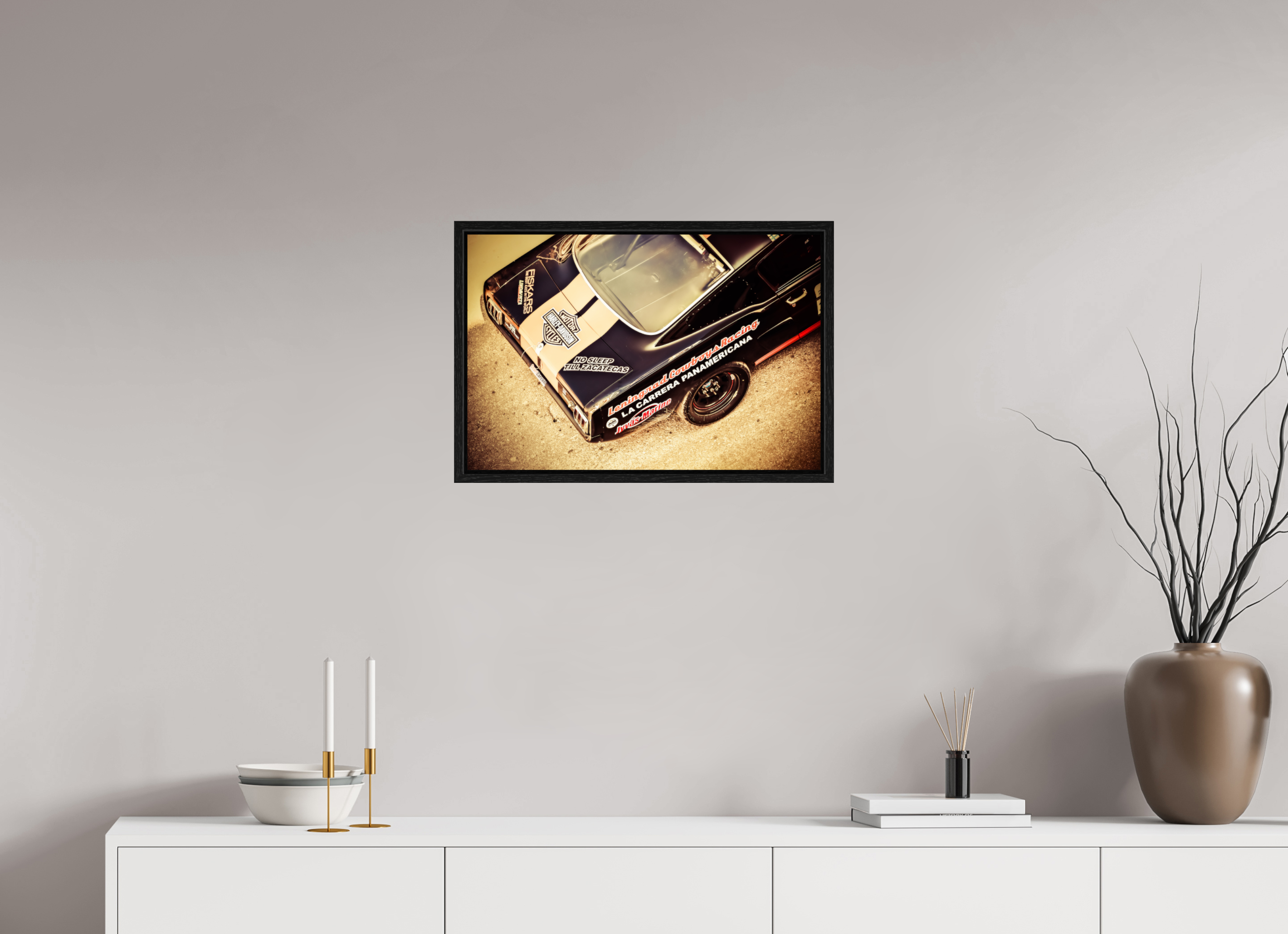 60 x 40 cm, Floater Frame La Carrera Panamerica Mexico - II