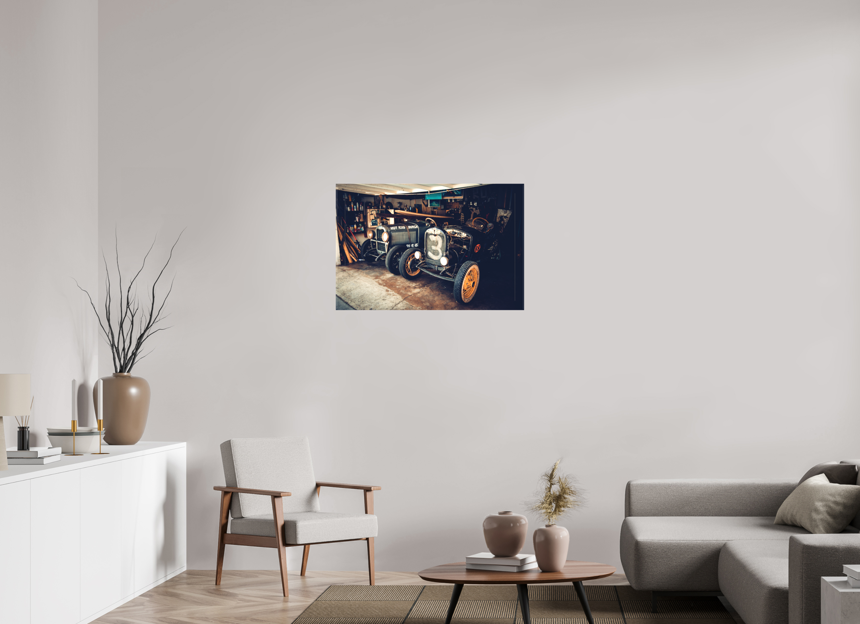 90 x 60 cm, Leinwand matt New York Garage