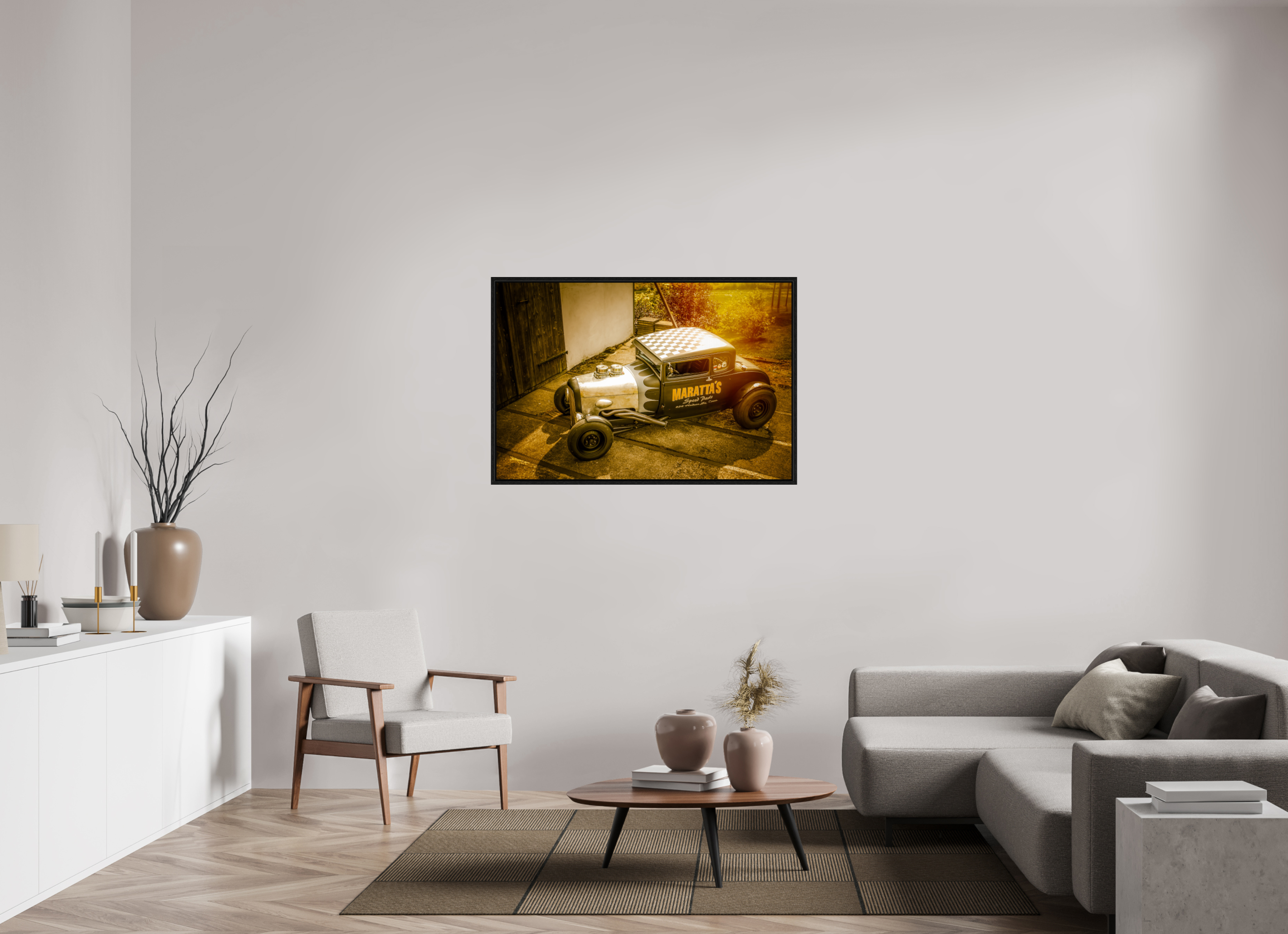 120 x 80 cm, Floater Frame Hot Rod Maratta