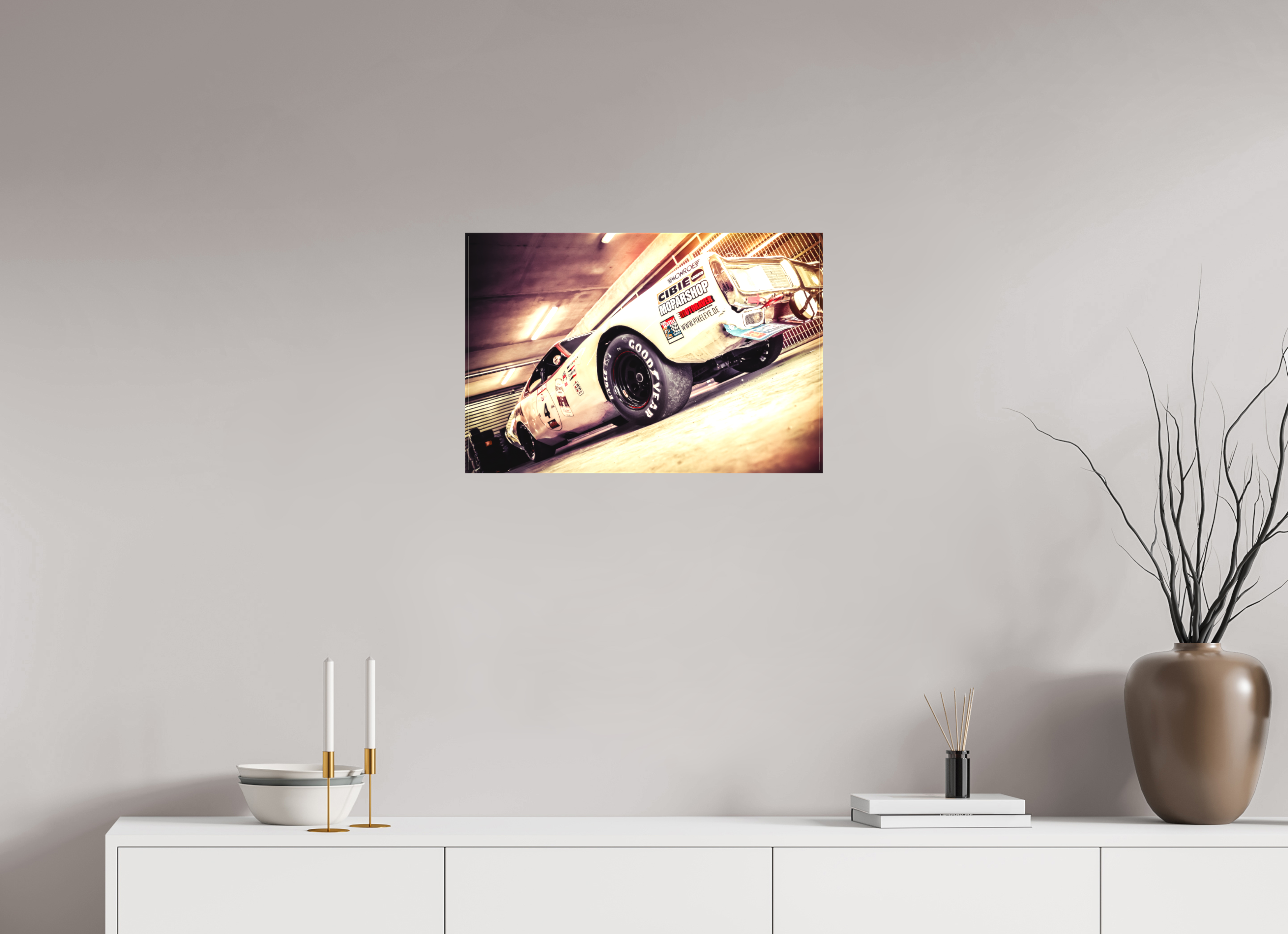 60 x 40 cm, Leinwand matt Le Mans 24 Heures du Mans Racing - Dodge Charger II