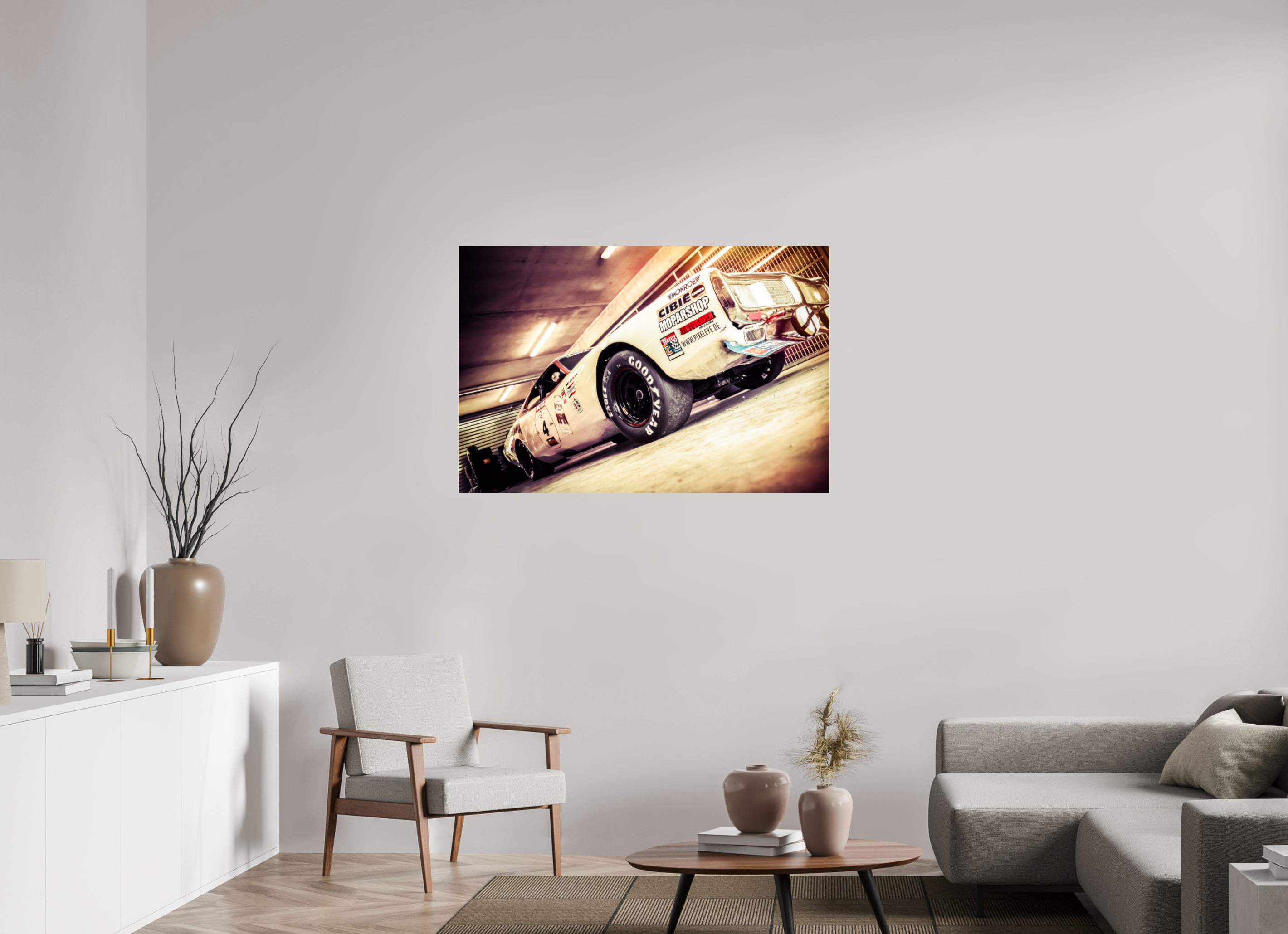 120 x 80 cm, Photo Print Under Acrylic Glass Le Mans 24 Heures du Mans Racing - Dodge Charger II