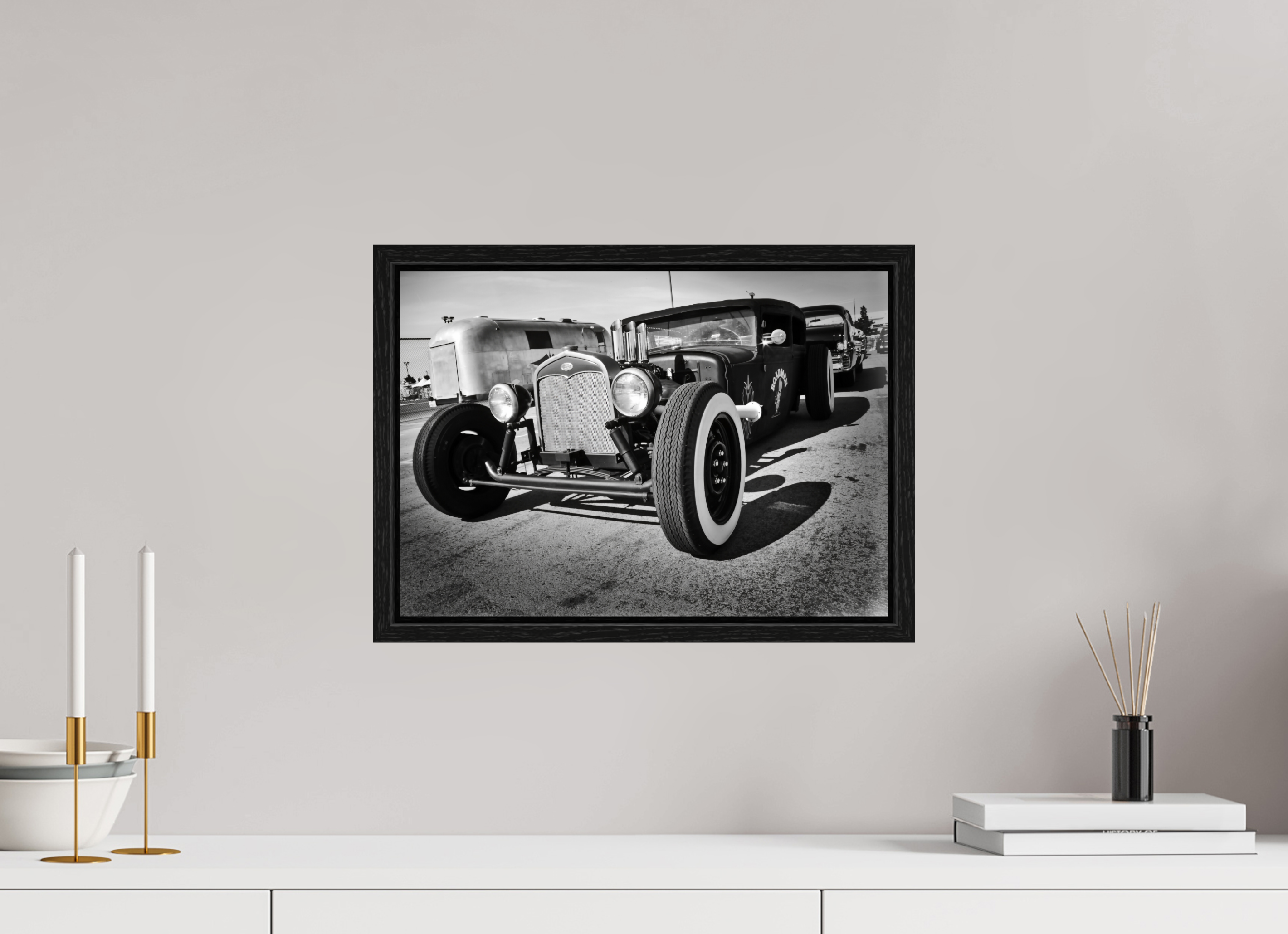 DIN A3 (42 x 29,7 cm), Floater Frame The Black Hot Rod
