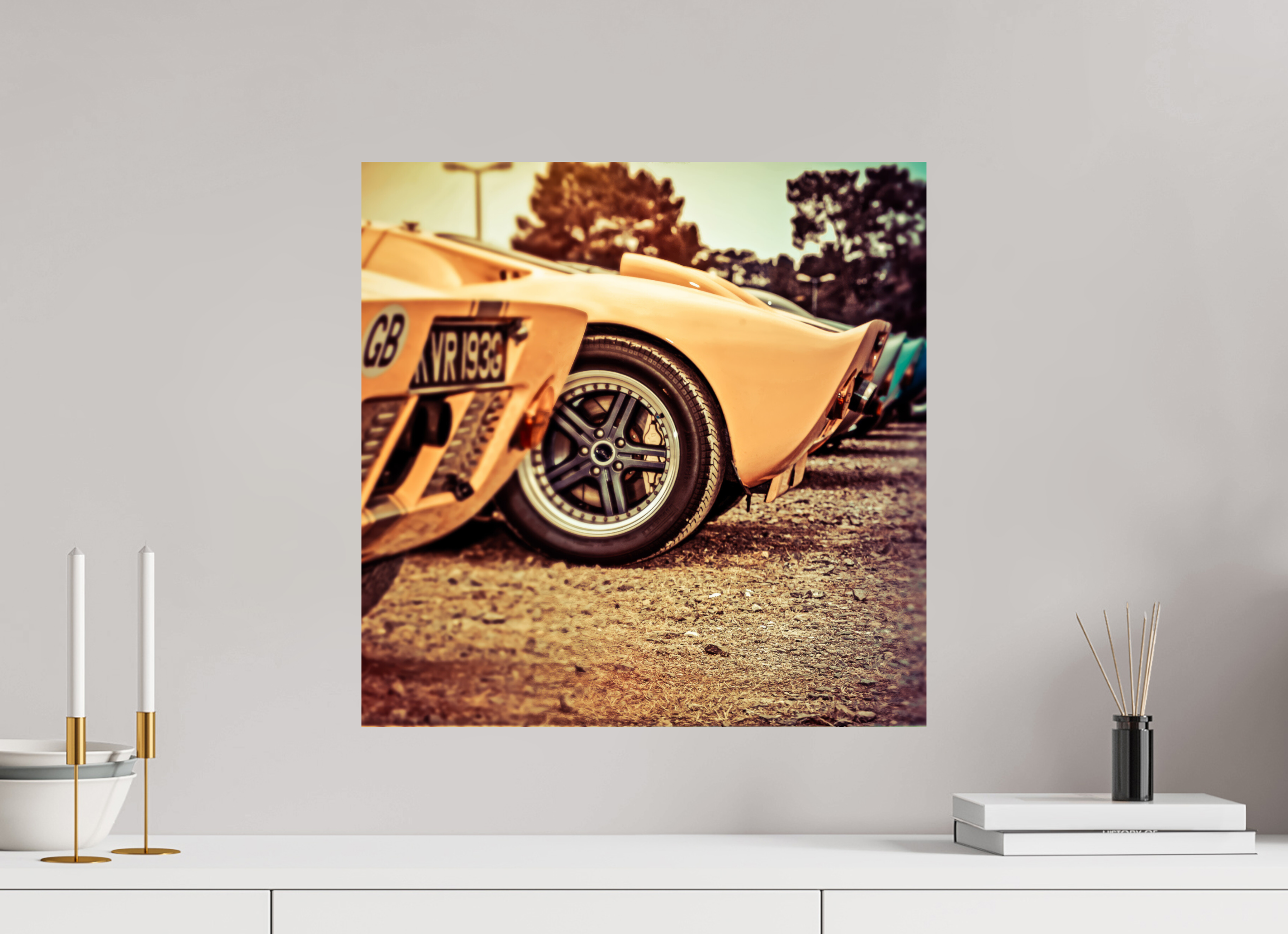 50 x 50 cm, Photo Print On Fuji Crystal DP II Le Mans 24 Heures du Mans Racing - Ford