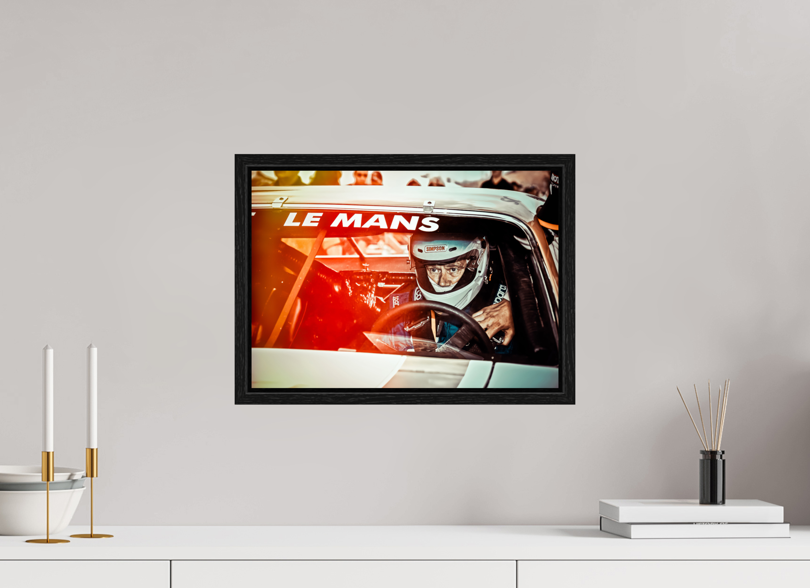 DIN A3 (42 x 29,7 cm), Floater Frame Le Mans 24 Heures du Mans Racing - Dodge Charger