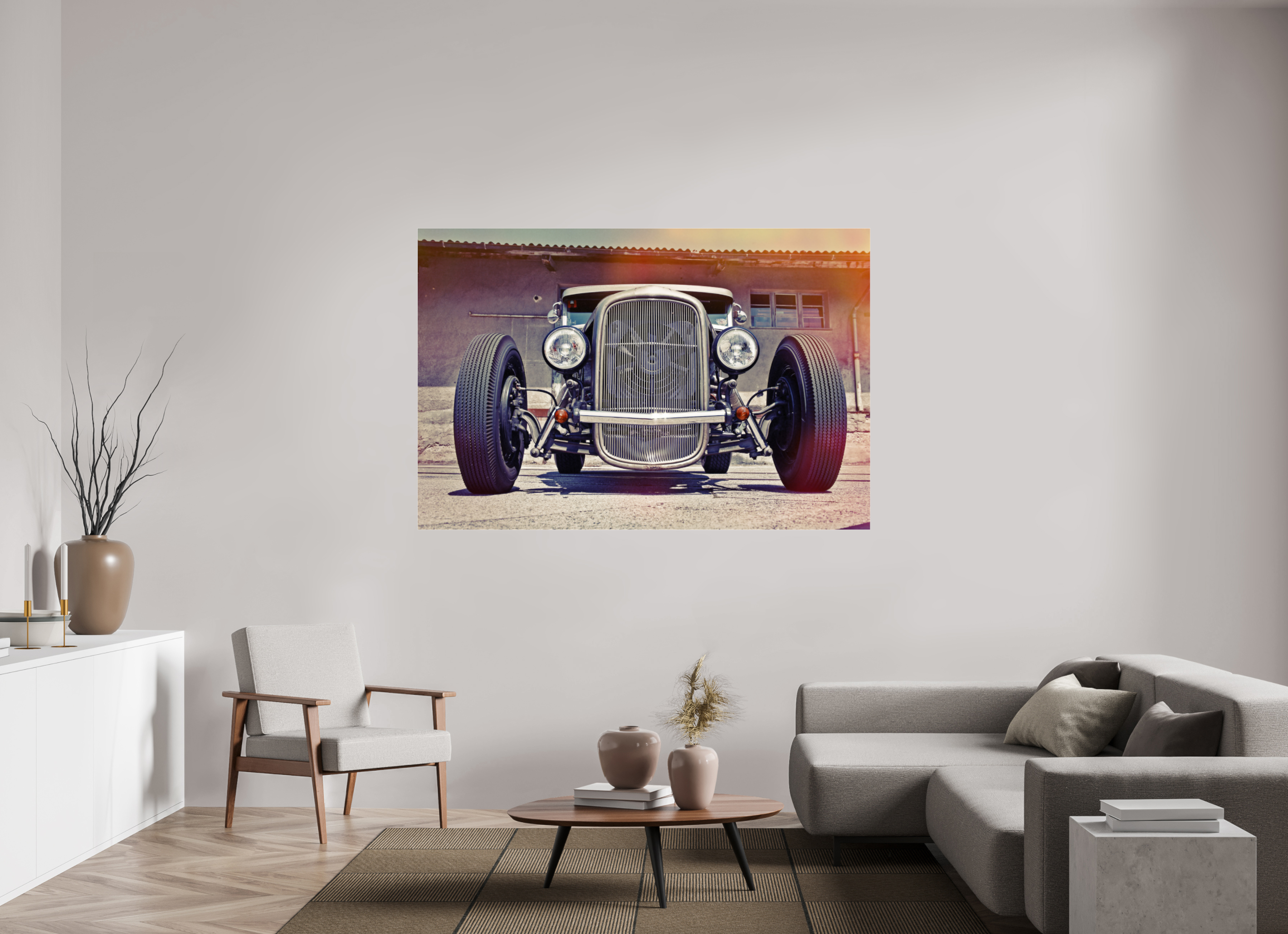 180 x 120 cm, Photo Print Under Acrylic Glass Jay Jay's Hot Rod