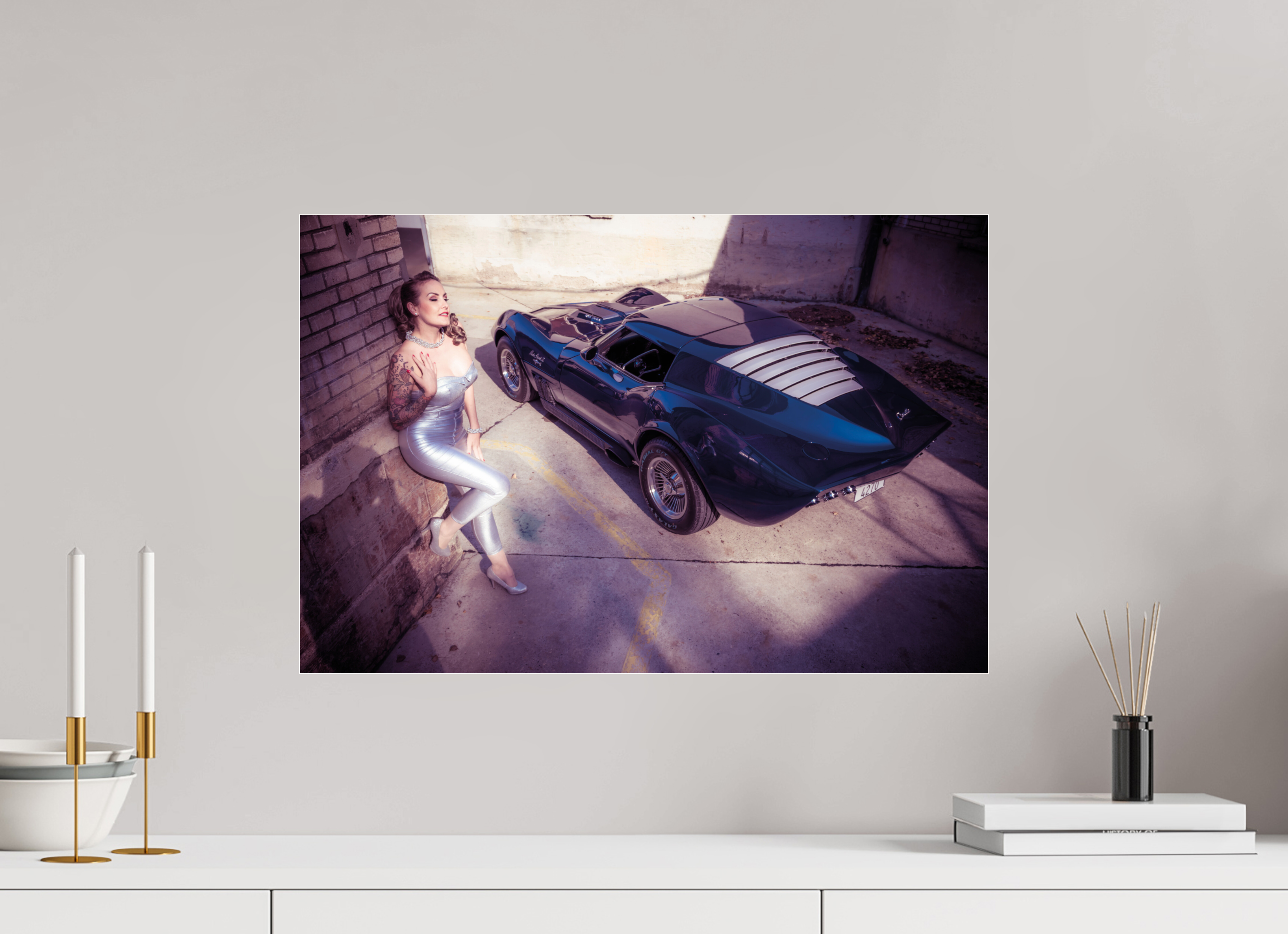 60 x 40 cm, Photo Print Under Acrylic Glass Zoe Scarlett Maka Shark II