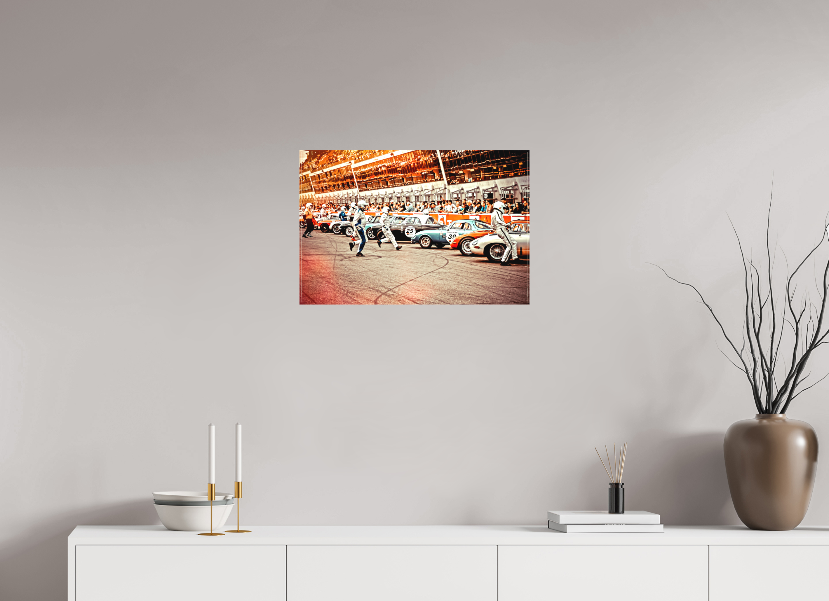 60 x 40 cm, Leinwand matt Le Mans - Start your Engines