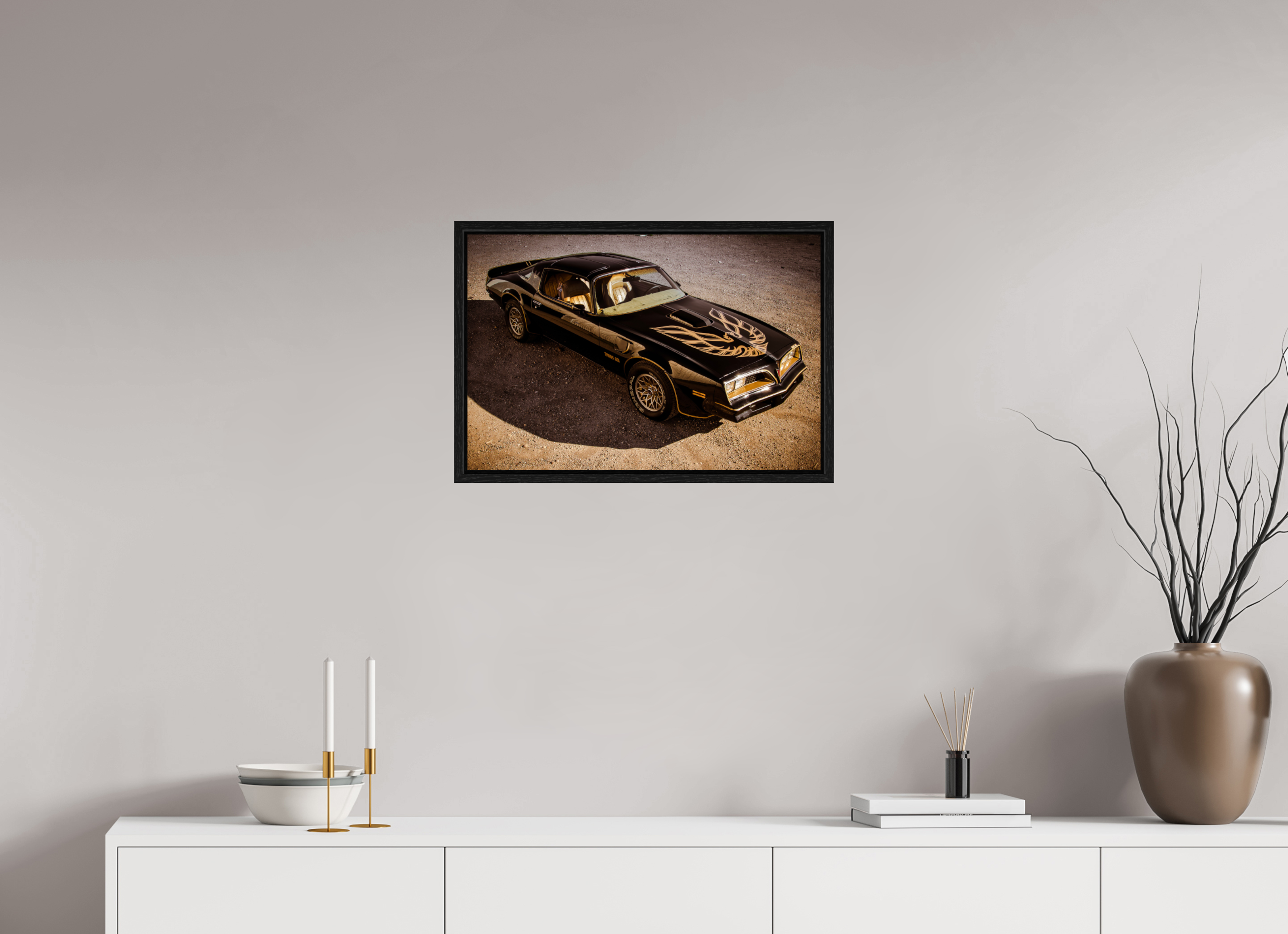 60 x 40 cm, Floater Frame Pontiac Trans Am Firebird | Bandit