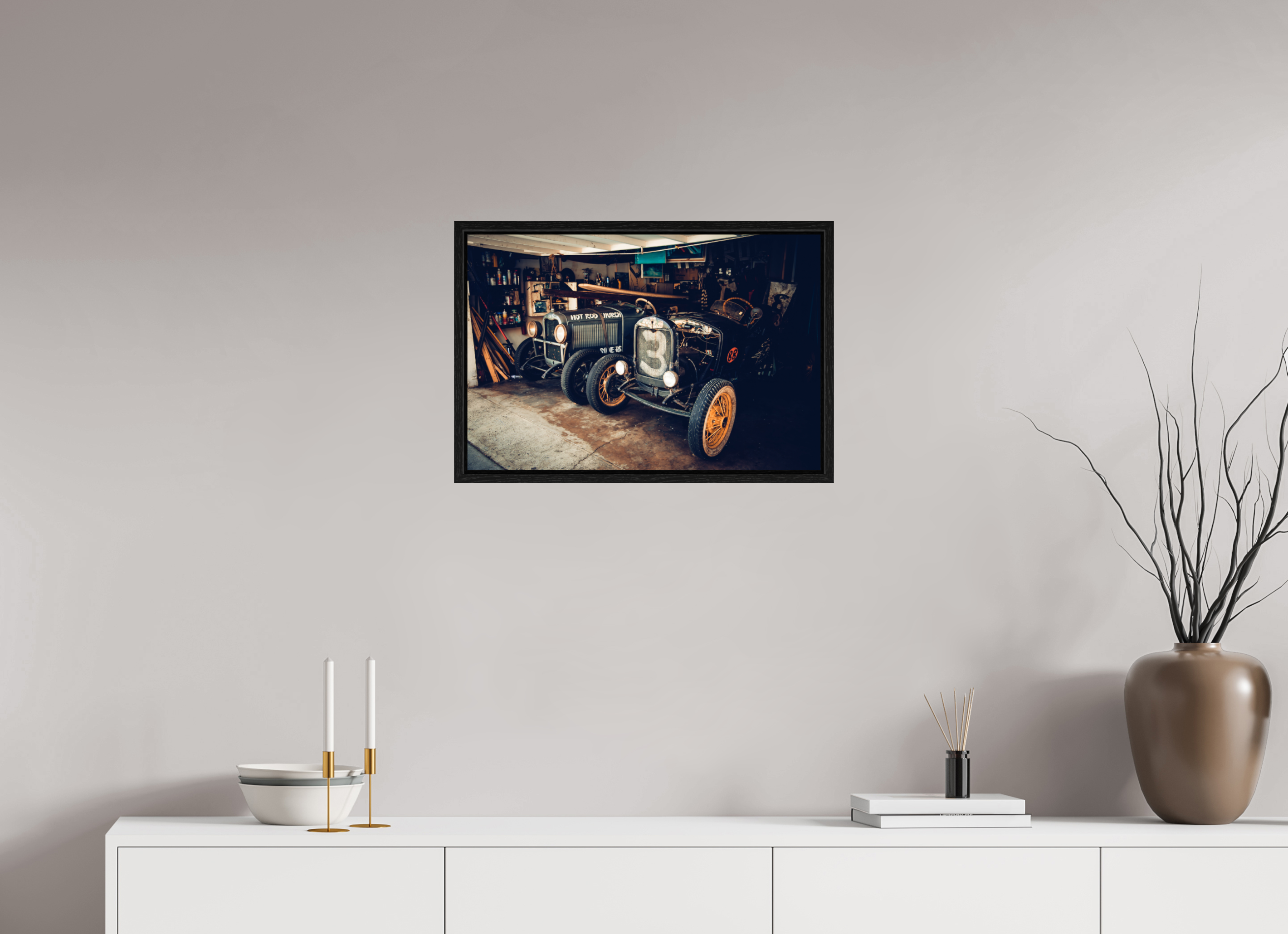 60 x 40 cm, Floater Frame New York Garage