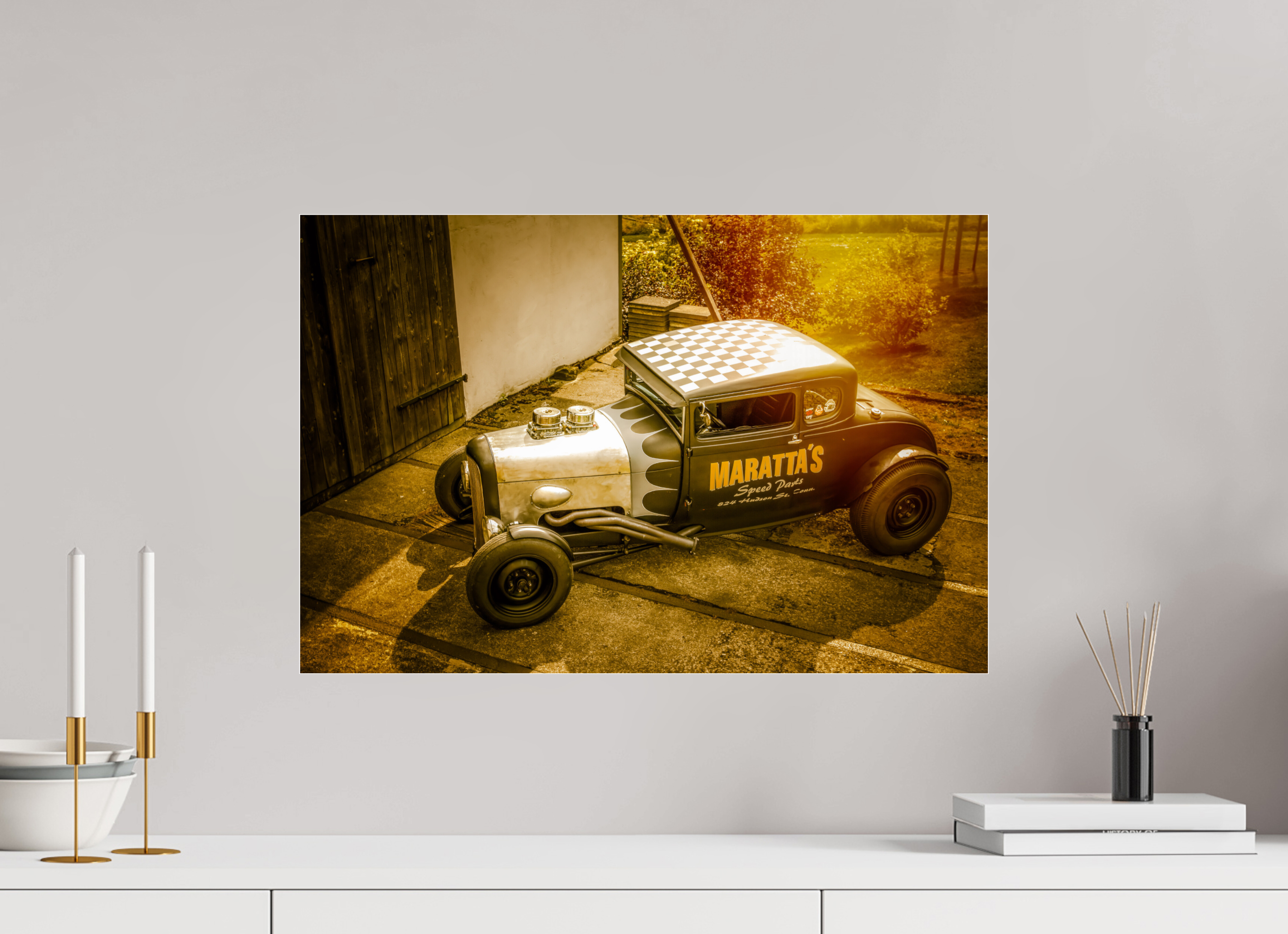 60 x 40 cm, Photo Print Under Acrylic Glass Hot Rod Maratta