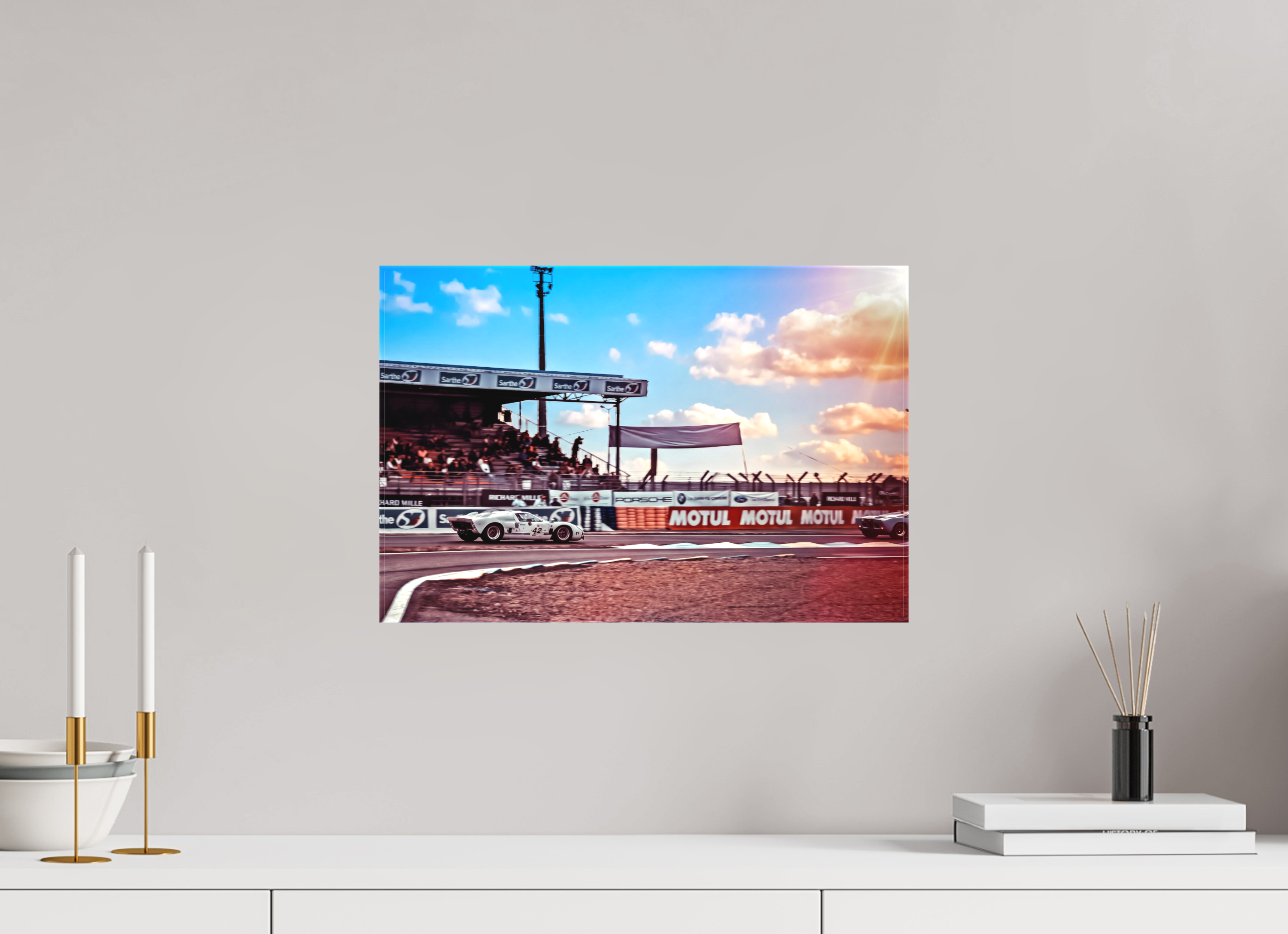 45 x 30 cm, Leinwand matt Le Mans - Ford GT40