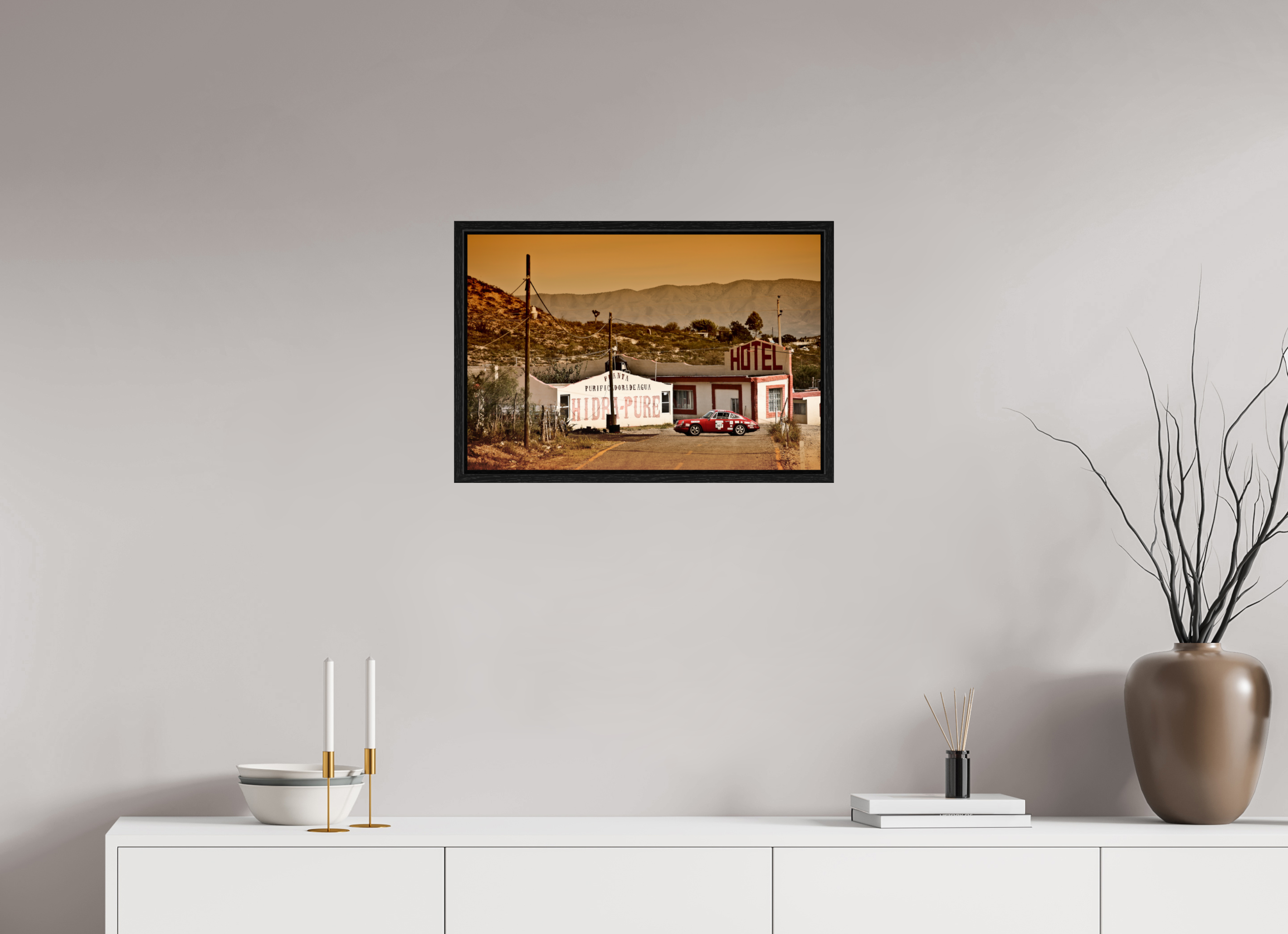60 x 40 cm, Floater Frame Porsche 911 - La Carrera Panamericana