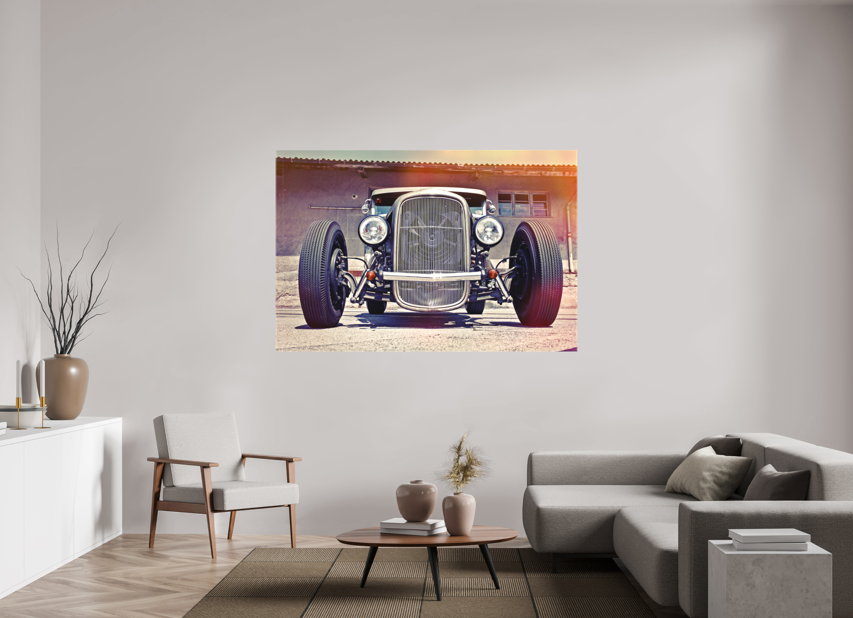 180 x 120 cm, Leinwand matt Jay Jay's Hot Rod