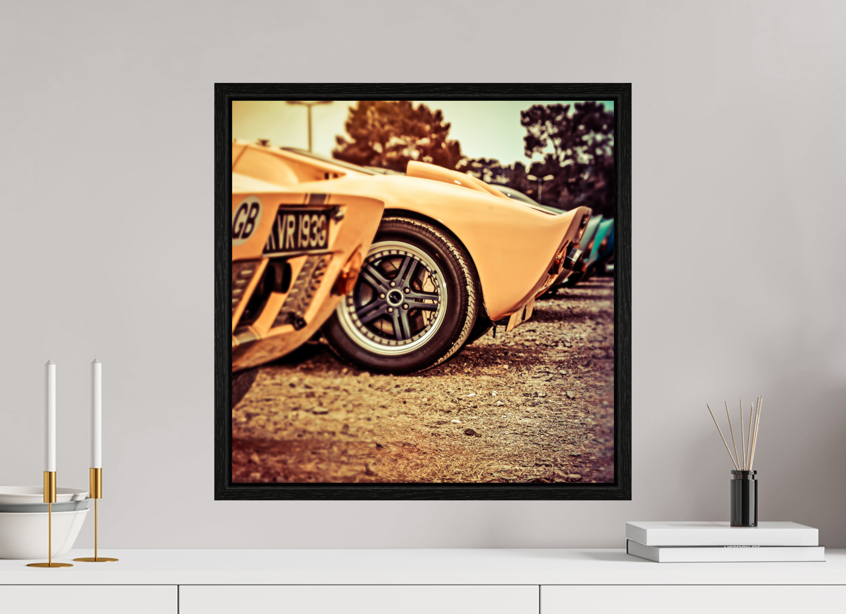 50 x 50 cm, Floater Frame Le Mans 24 Heures du Mans Racing - Ford