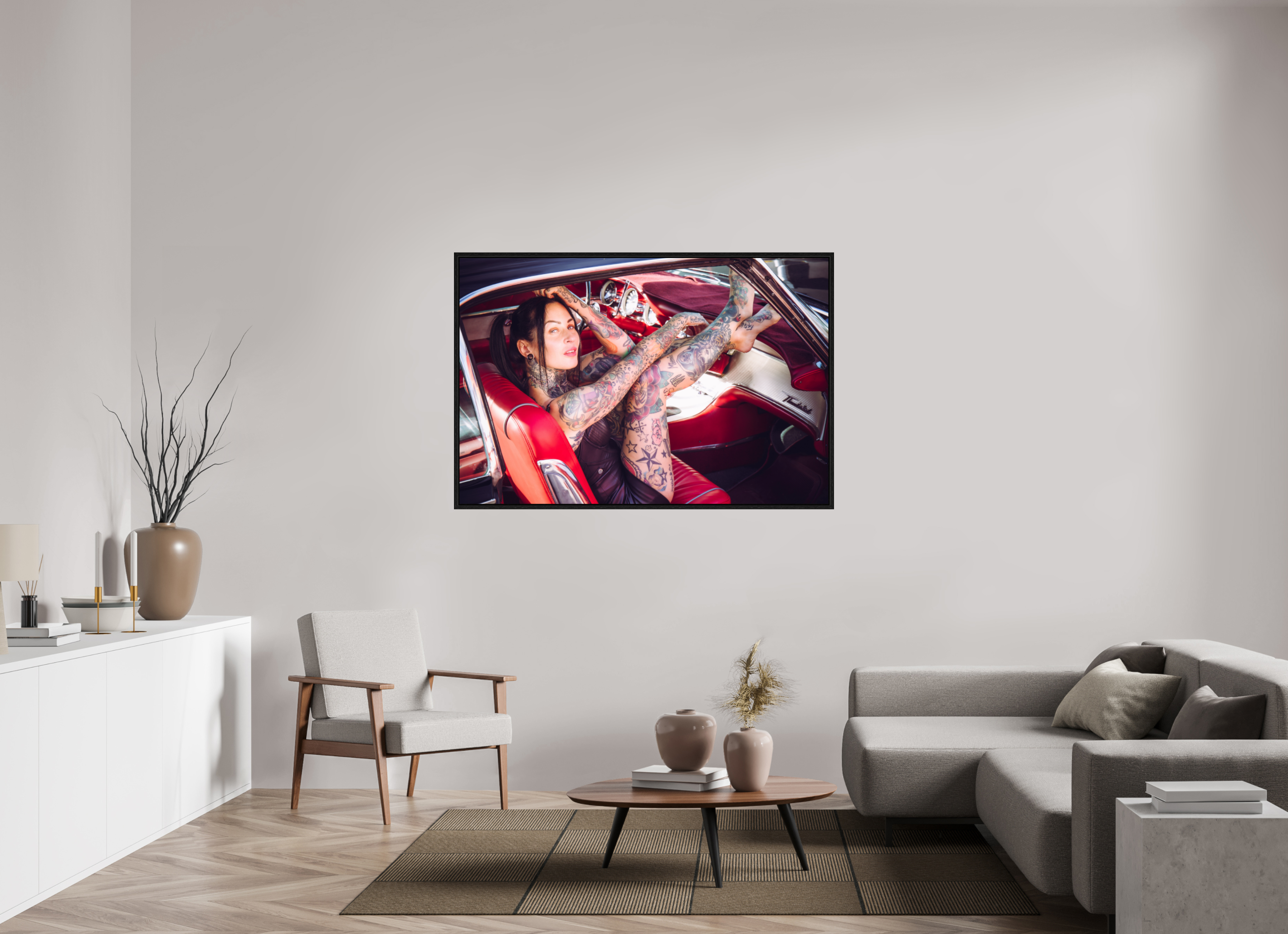150 x 100 cm, Floater Frame Femke Fatale Ford Thunderbird
